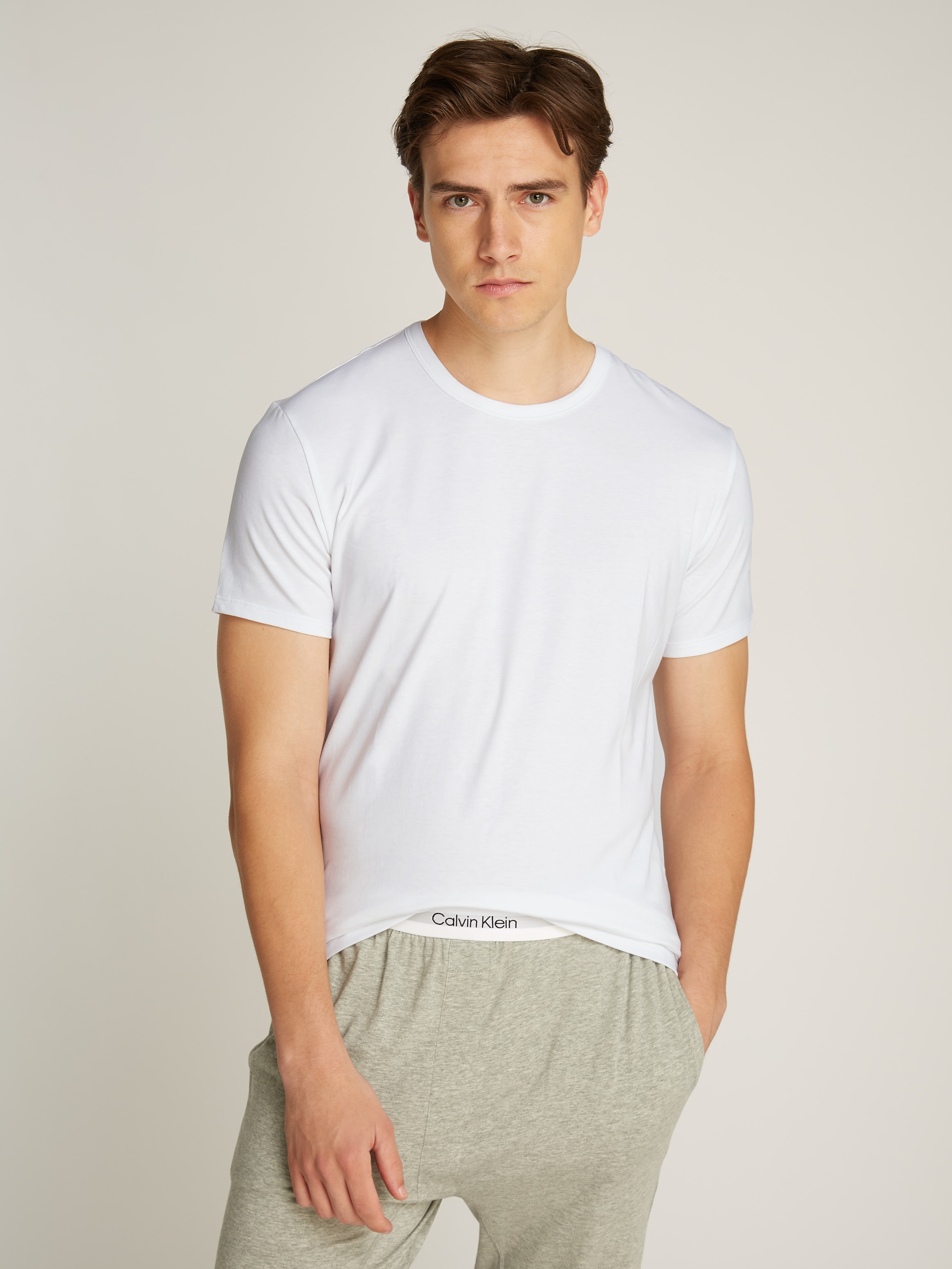 Calvin Klein Underwear T-Shirt »S/S CREW NECK 3PK«, (Packung, 3 tlg., 3er-Pack), mit Logo am Saum