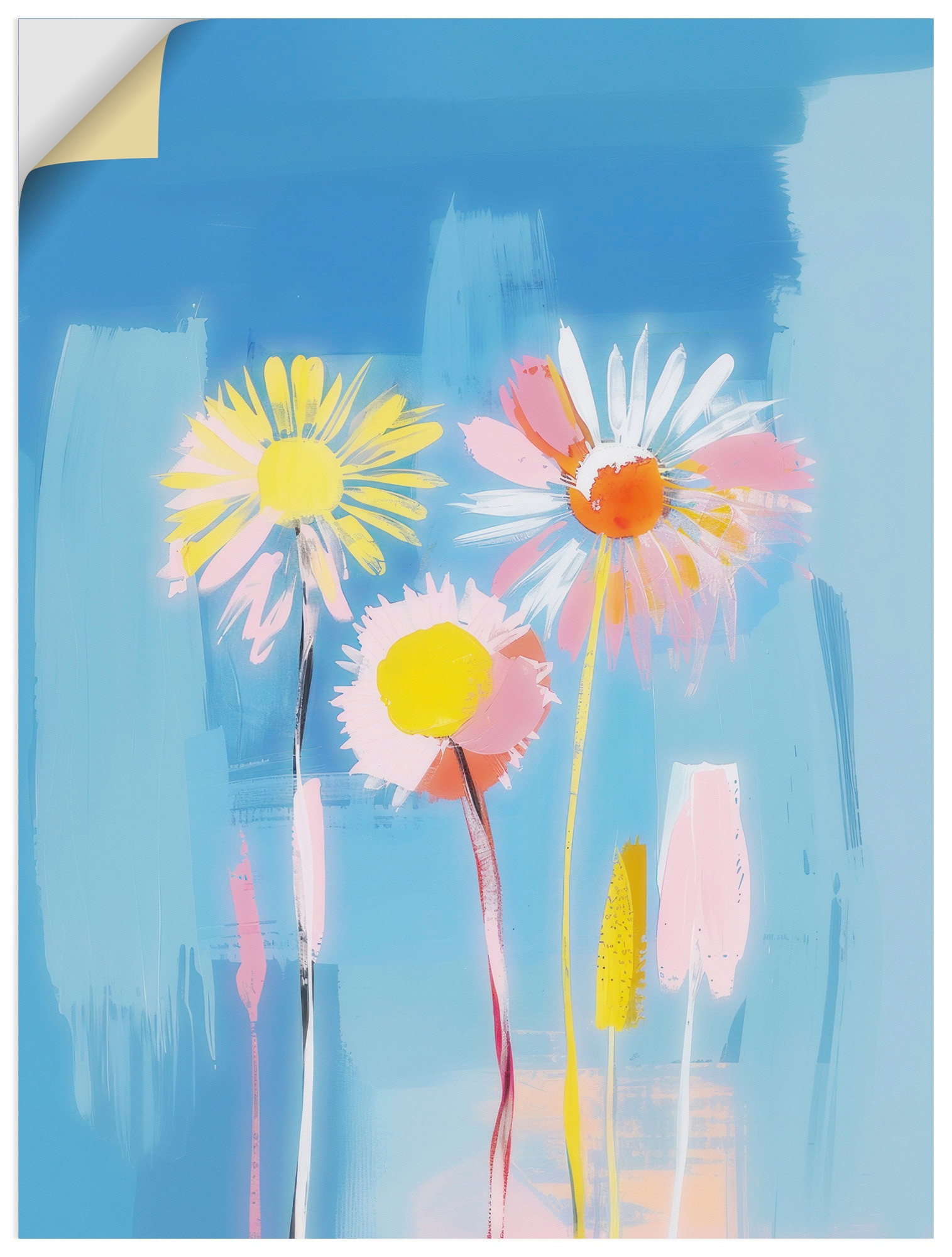 Artland Wandbild "Löwenzahn-Traumlandschaft" Blumenbilder 1 Stk. tlg. als Alubild, Leinwandbild, Poster, Wandaufkleber in verschied. Größen