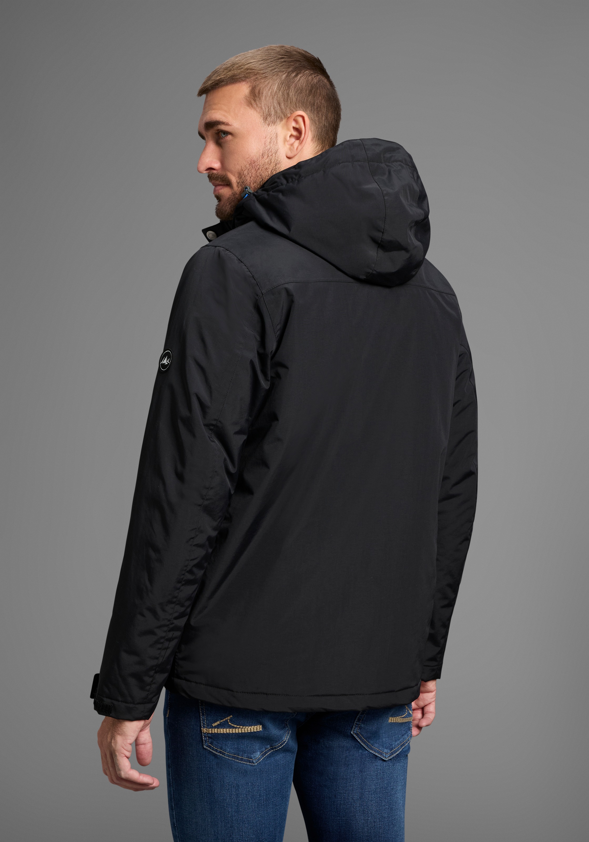 Polarino mit Kapuze Wassersäule 3000 mm, verschweißte Nähte günstig online kaufen