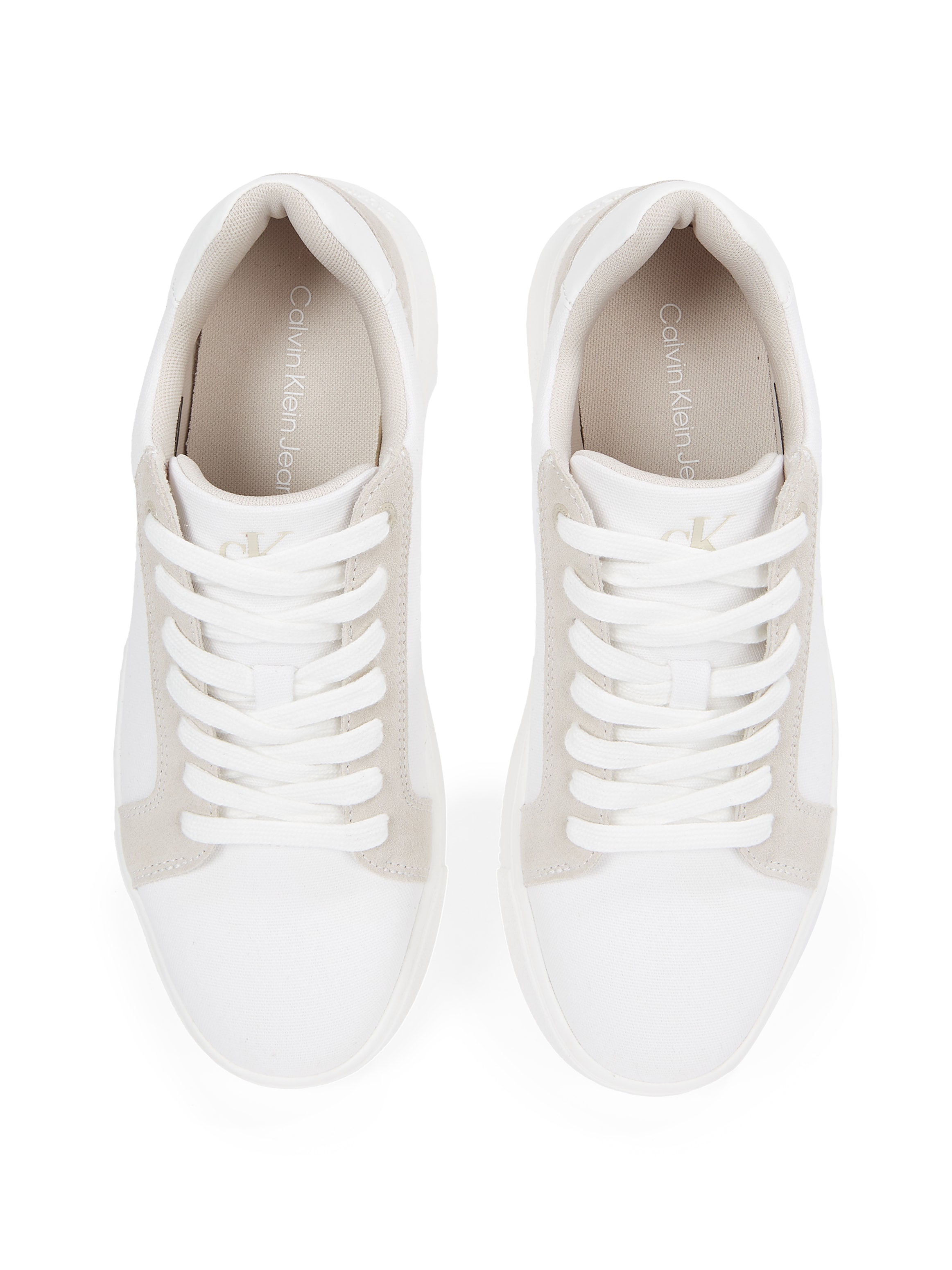 Calvin Klein Jeans Sneaker »CHUNKY CUPSOLE MG CANVAS«, Halbschuh, Schnürschuh, Freizeitsneaker mit seitlichem CK-Logo