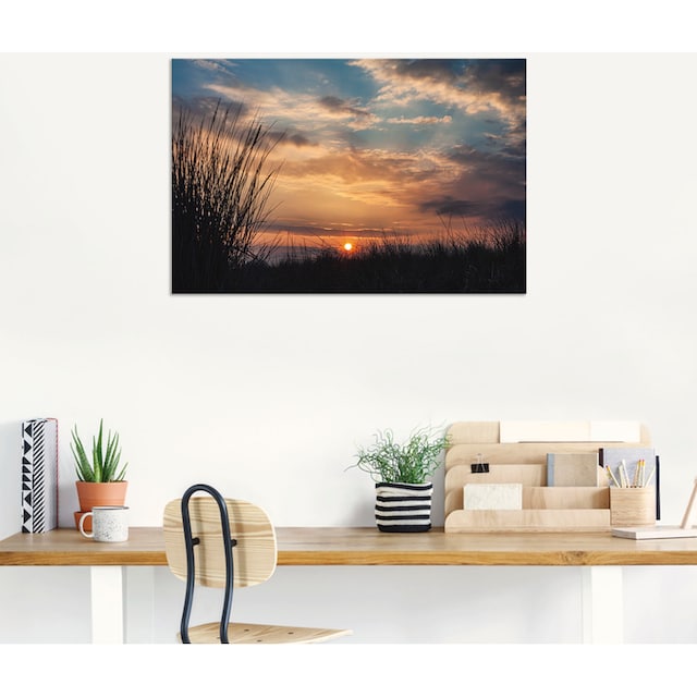 Artland Wandbild »Sonnenuntergang an der Küste Ostsee«, Bilder vom  Sonnenuntergang & -aufgang (1 Stück), in vielen Größen & Produktarten -  Alubild / Outdoorbild, Leinwandbild, Poster, Wandaufkleber / Wandtattoo  auch für Badezimmer geeignet kaufen | BAUR