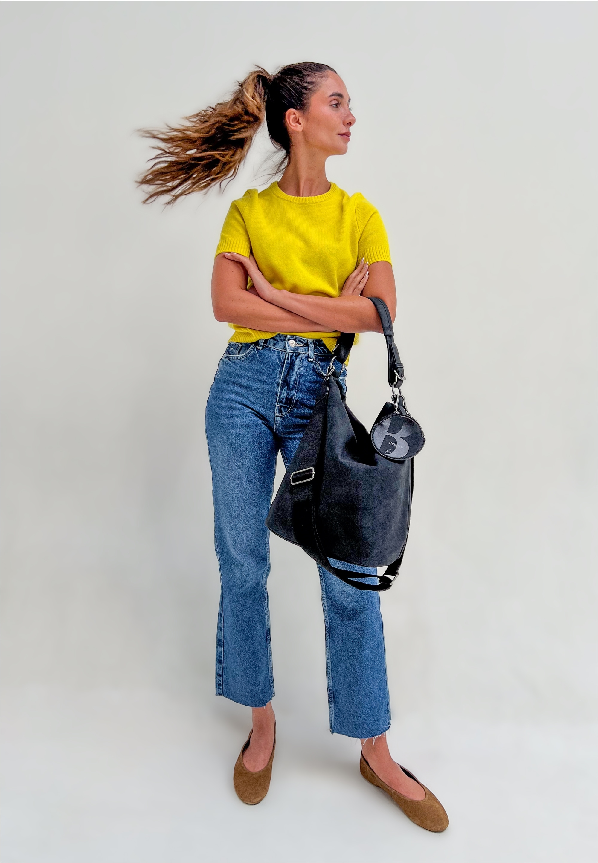 Fritzi aus Preußen Schultertasche »Brigitte x fritzi Special Hobo01«, mit abnehmbarem Anhänger