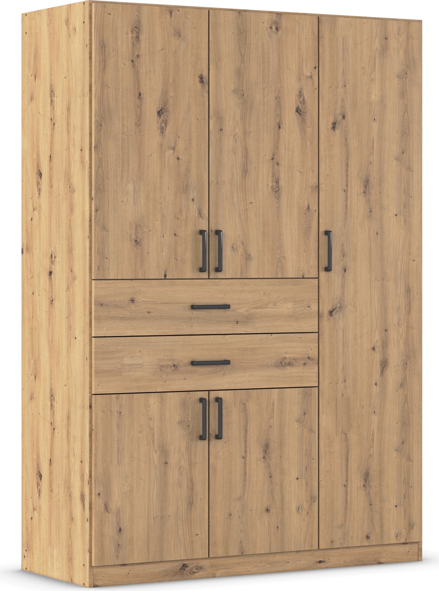rauch "Kleiderschrank Schrank Garderobe MAIKA mit Dekor-Front" 2 Schubladen, in verschiedenen Breiten, Höhen, Farben, MADE IN GERMANY