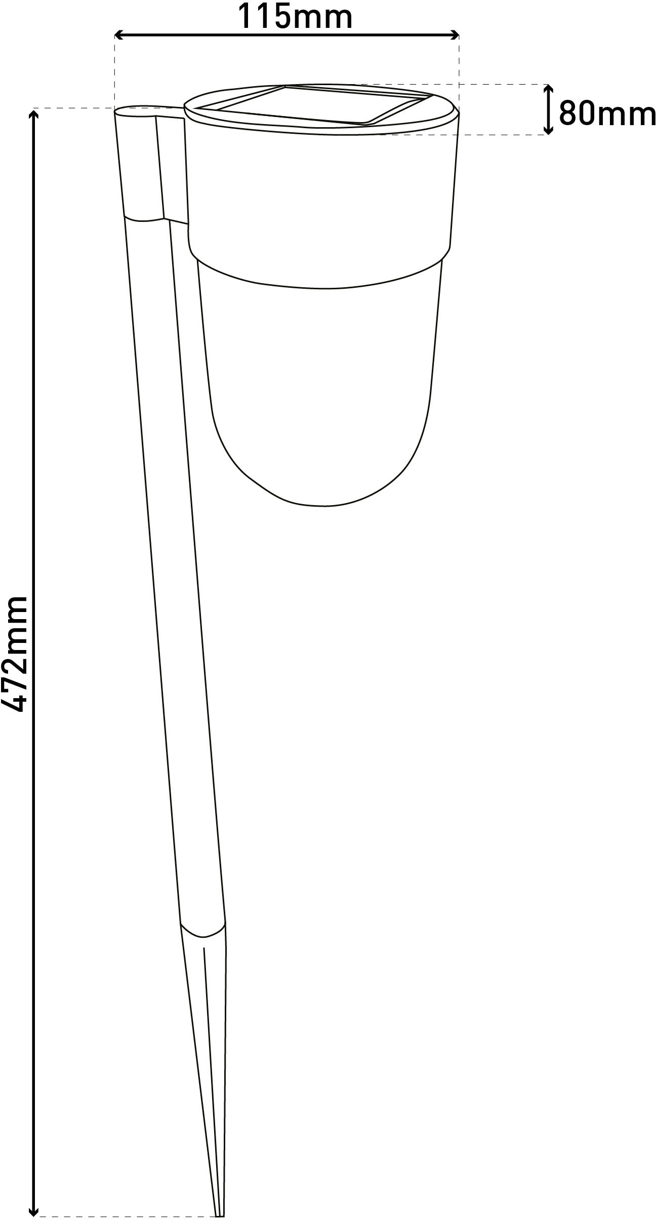 näve LED Solarleuchte »Sina«, 2 flammig, Leuchtmittel LED-Modul | LED wechselbar, 2er Set Wegebeleuchtung, H: 47,2cm, Dämmerungssensor, Spieß schwarz