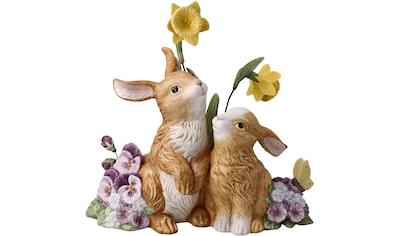 Osterhase »Frühlingserwachen«, Sammelfigur, Hasenpaar mit Blumen