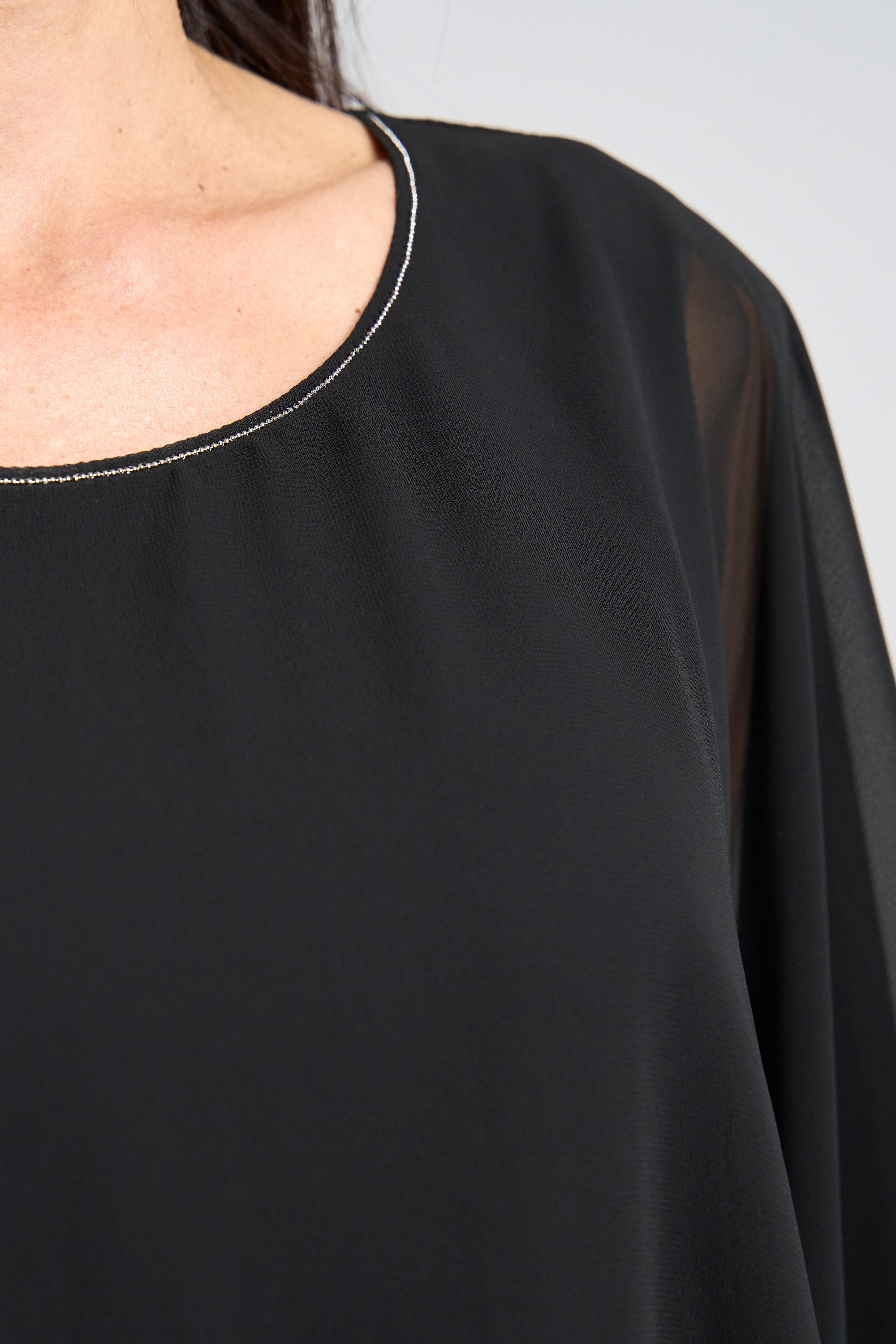 Seidel Moden Blusenponcho Überschnittene Bluse im Poncho-Stil - MADE IN GERMANY