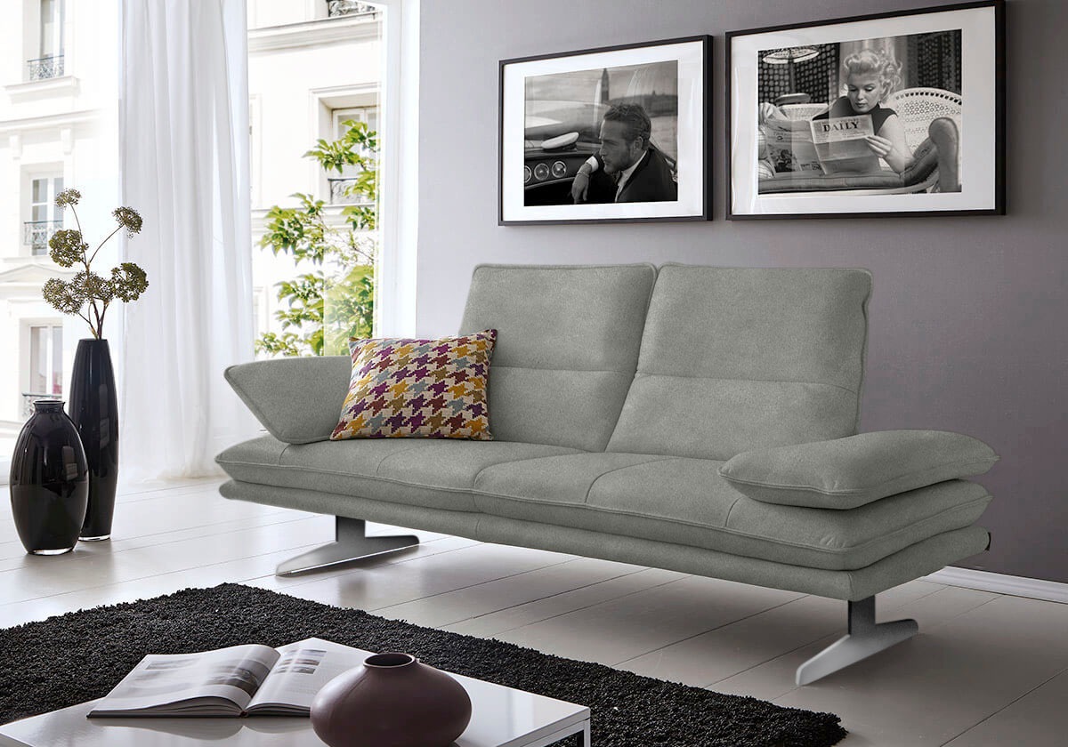 W.SCHILLIG 2-Sitzer »broadway, Designsofa mit tollem Sitzkomfort« Sitztiefenverstellung, Kopfteil- & Seitenteilverstellung, Breite 216cm
