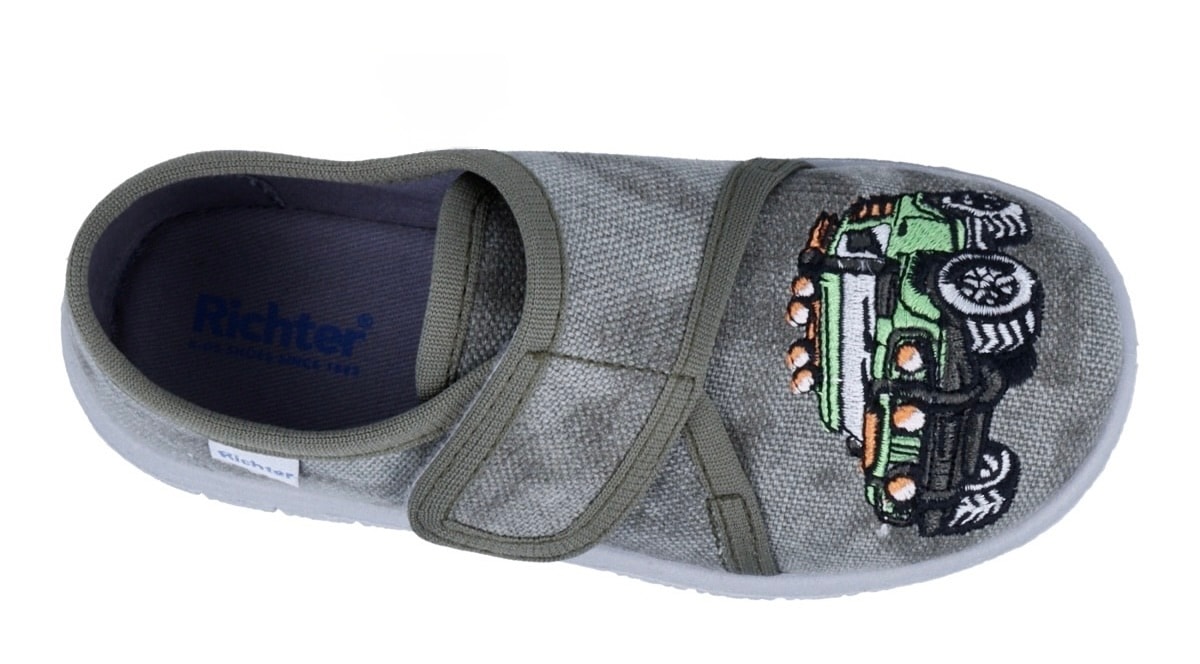 Richter Hausschuh »Mailo WMS: Mittel«, Klettschuh mit WMS, Größenschablone zum Download