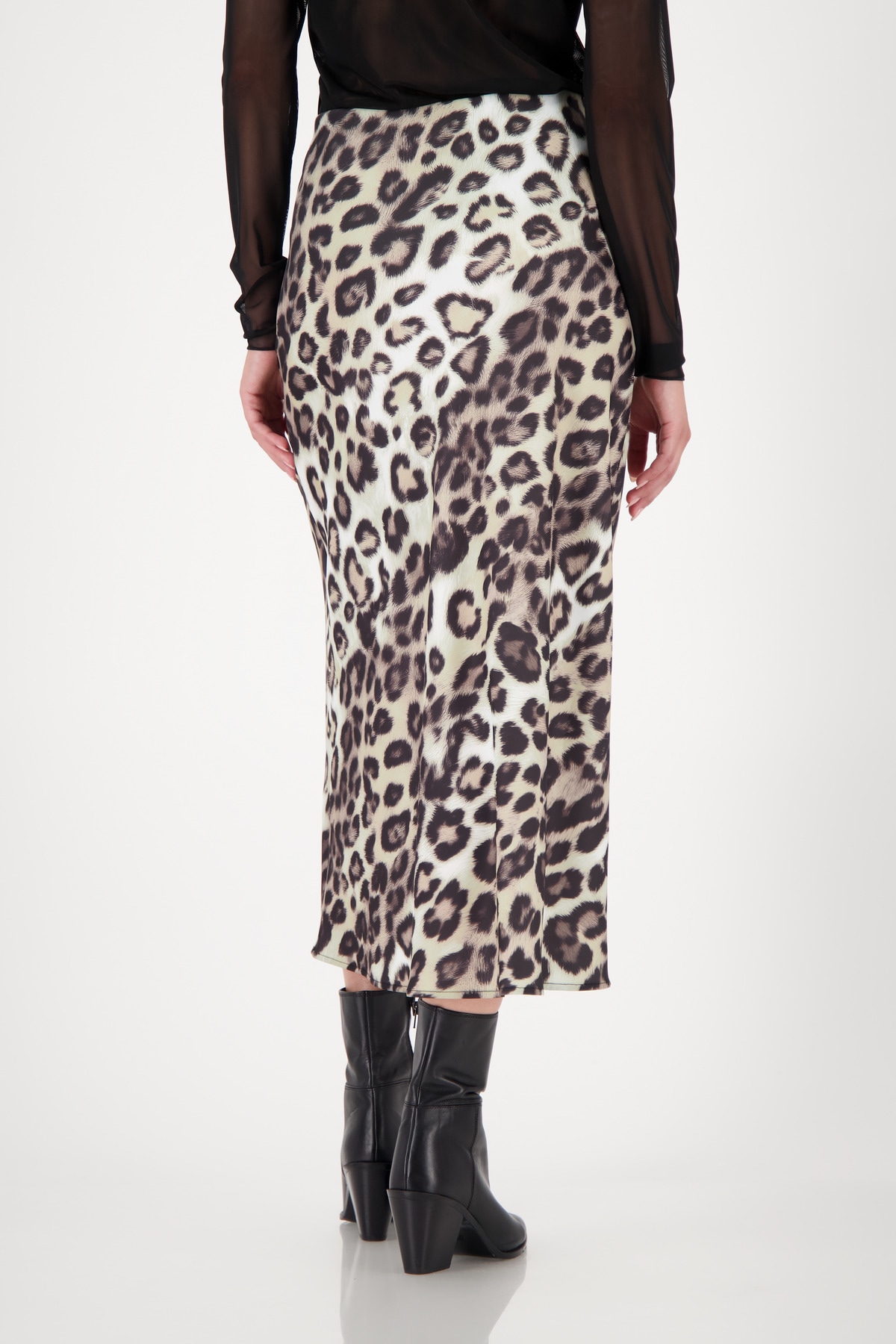 Monari Satinrock »Rock Leo Allover Satin« Regular fit mit Leopardenmuster