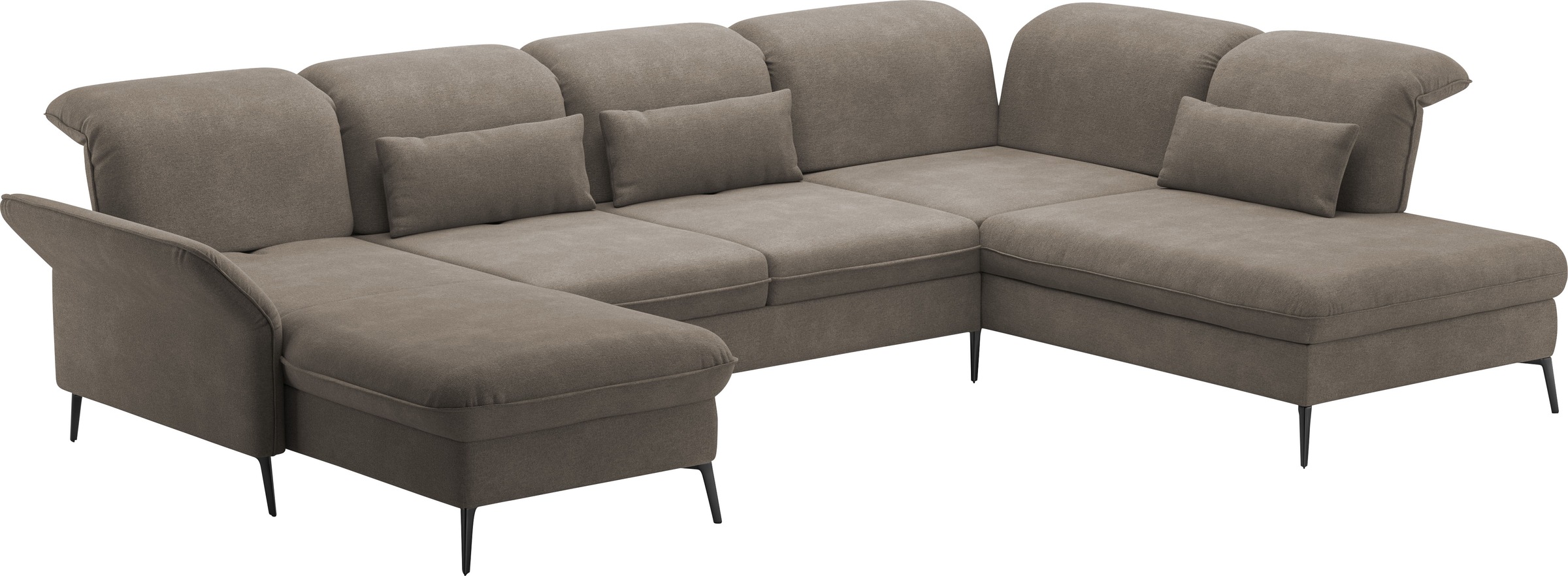 sit&more Wohnlandschaft »Emely«, mit Sitztiefenverstellung optional mit Bettfunktion und Bettkasten