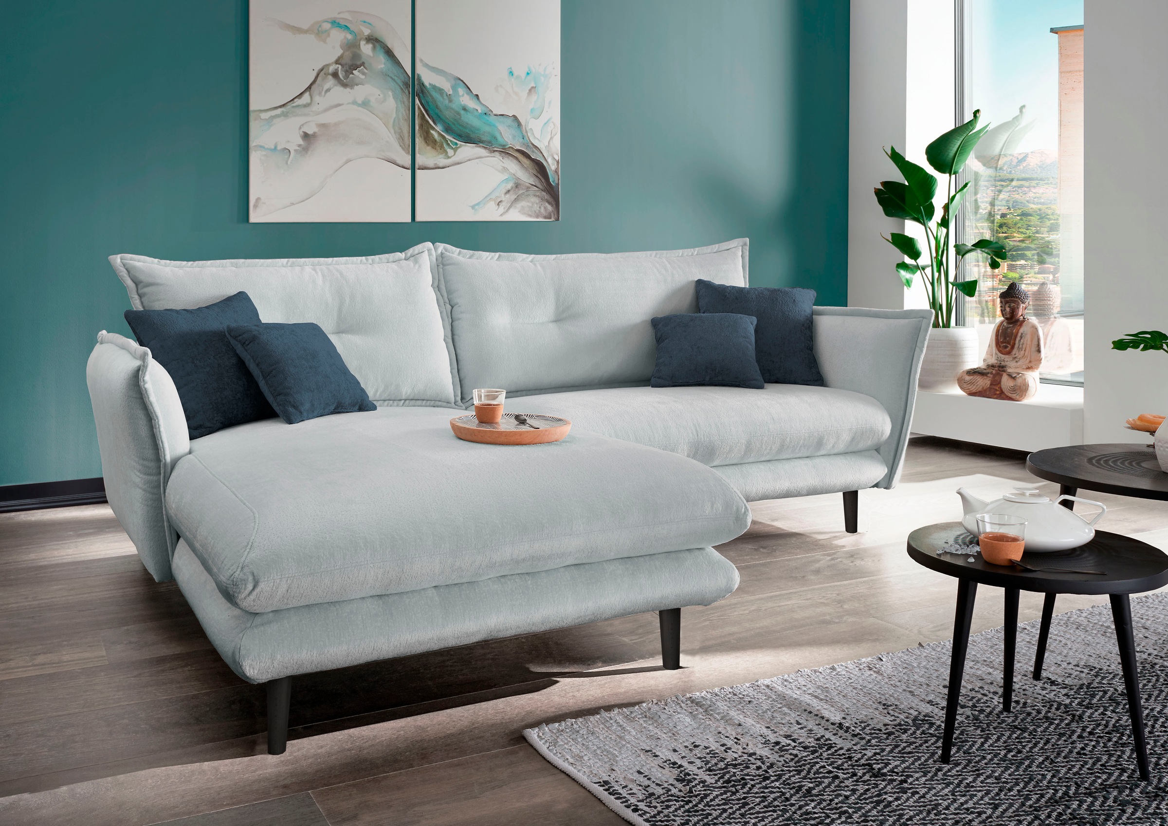 INOSIGN Ecksofa "Lazio", in verschiedenen Bezugsqualitäten und Farben liefe günstig online kaufen