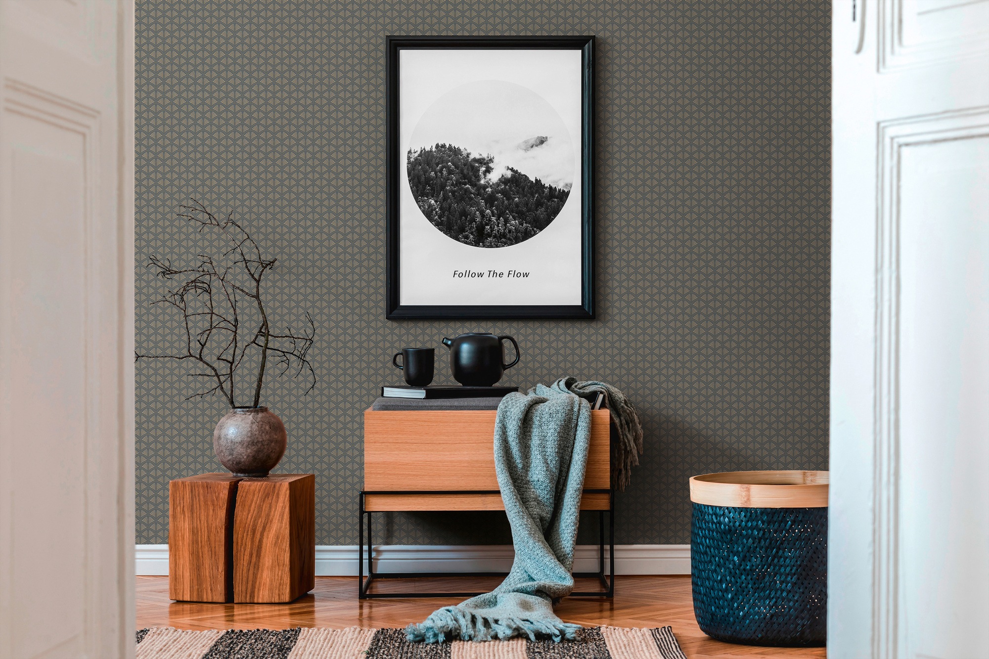 A.S. Création Vliestapete »Trendwall«, gemustert-Motiv-abstrakt, Glitzertapete Tapete Art Deco Tapeten Wohnzimmer Schlafzimmer Küche