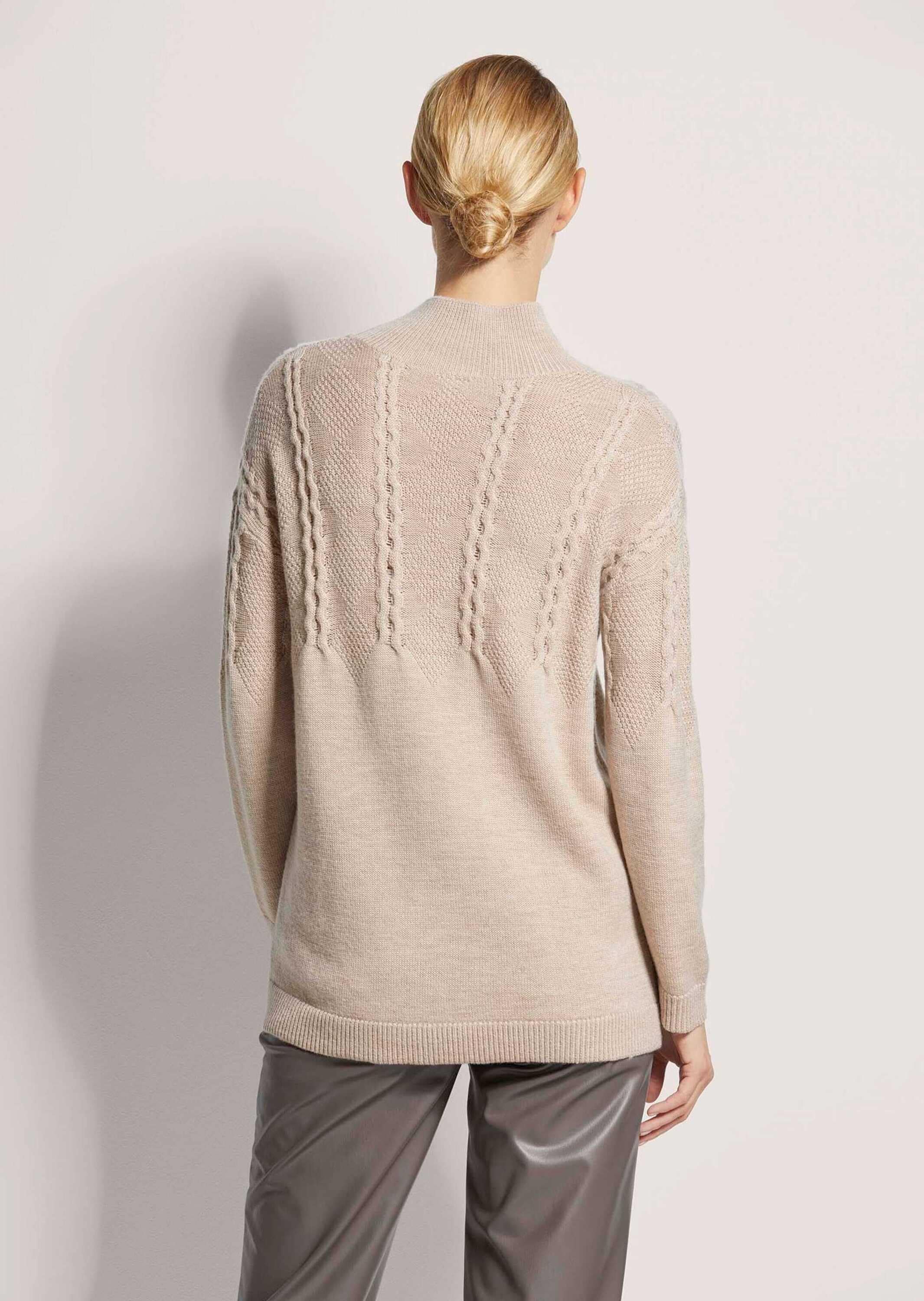 MADELEINE Longpullover »Pullover Stehkragen-Pullover aus Schurwolle«