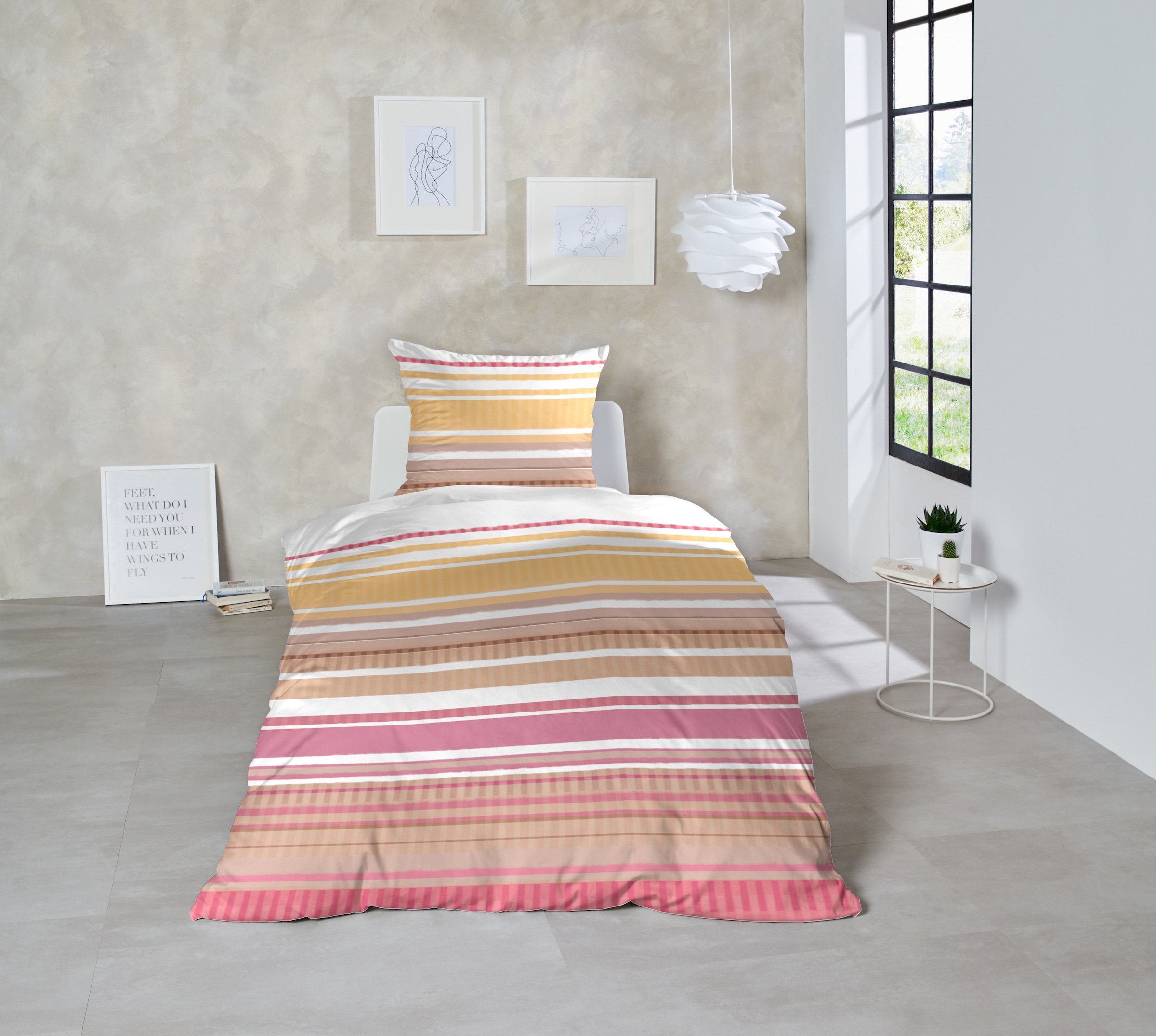 Primera Bettwäsche »Perkal-Bettwäsche Summer Stripe«, mit modernen Streifen