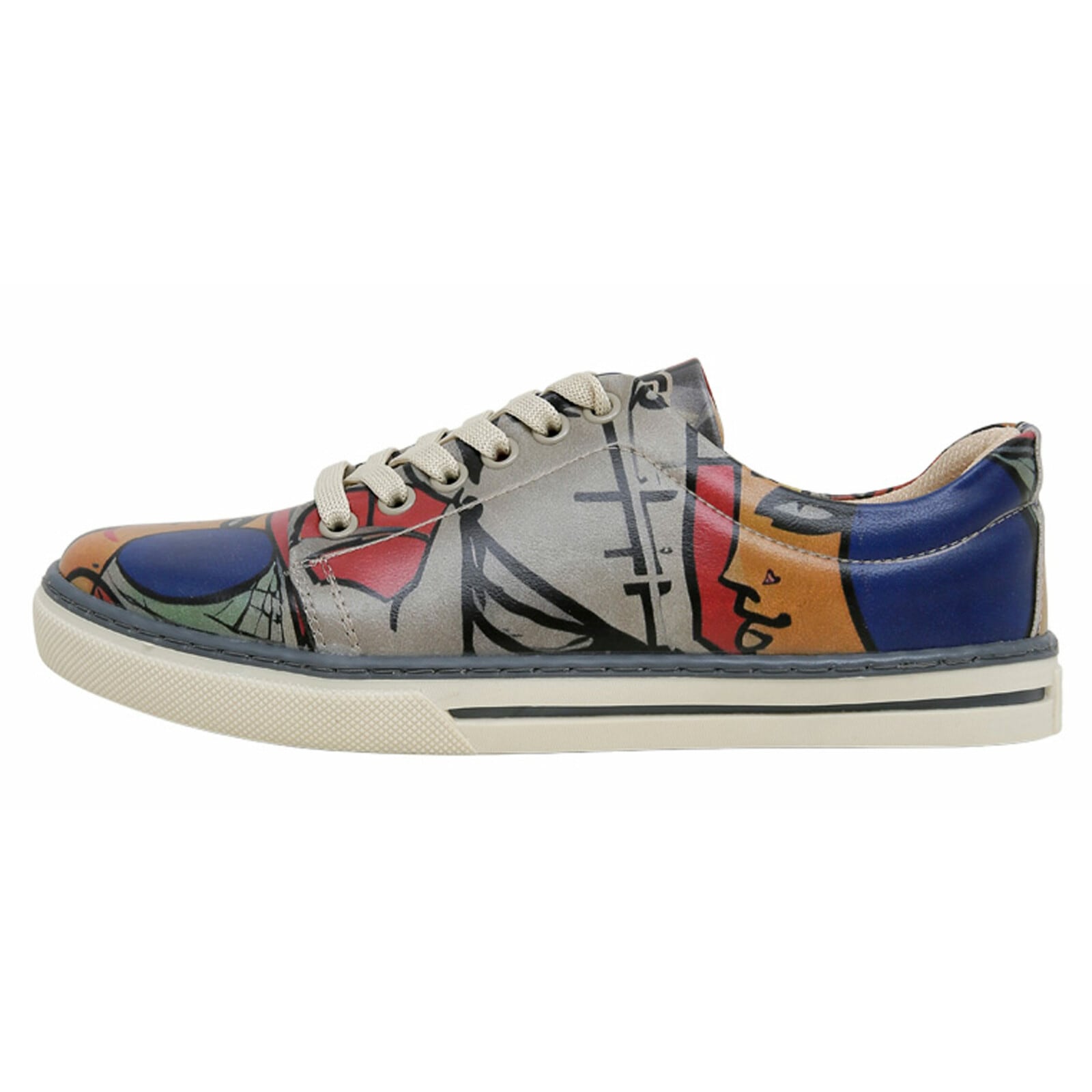 DOGO 1100000002199 "Classic Schnürsneaker Cubic Faces Damen Sneaker" Handgefertigt