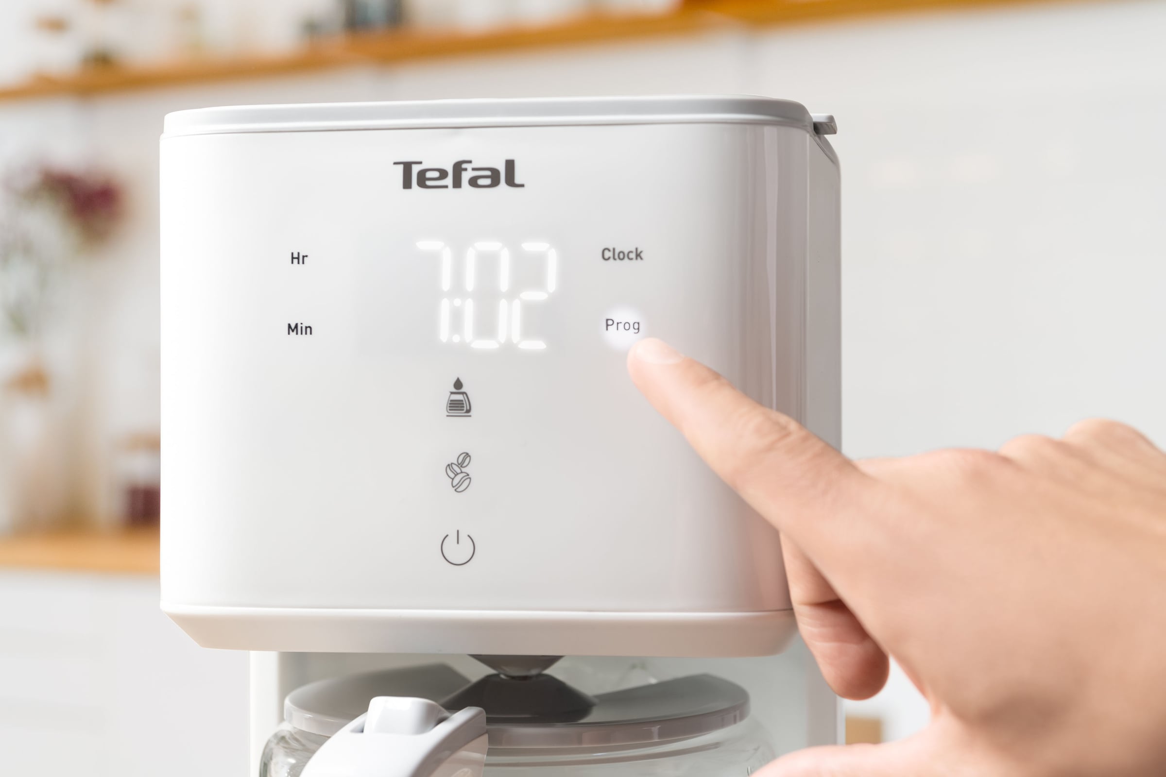 Tefal Filterkaffeemaschine »CM6931 Sense«, 1,25 l Kaffeekanne, Digital-Anzeige, Glaskanne mit Deckel, Kapazität für 10 - 15 Tassen