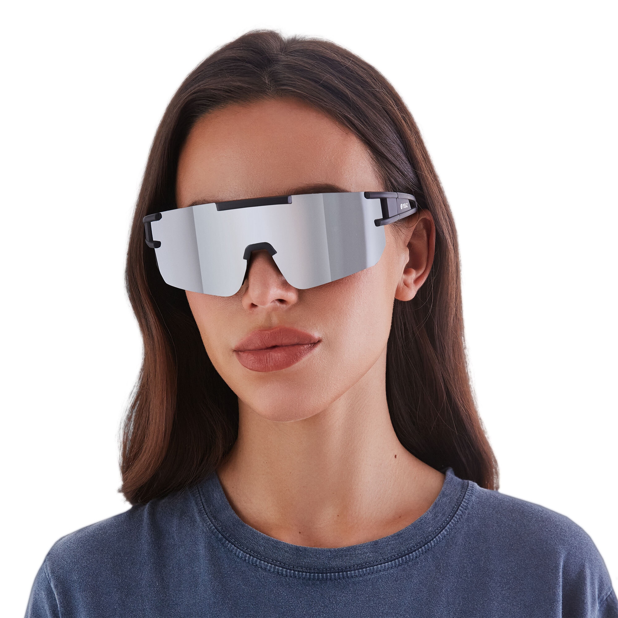 YEAZ Sportbrille »Sport-Sonnenbrille Black/Silver Mirror SUNSPARK«