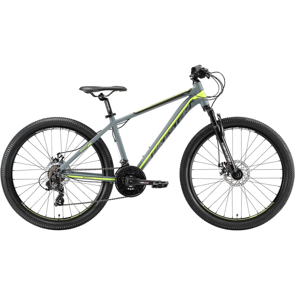 Bikestar Mountainbike, 21 Gang, Shimano, RD-TY300 Schaltwerk, Kettenschaltung