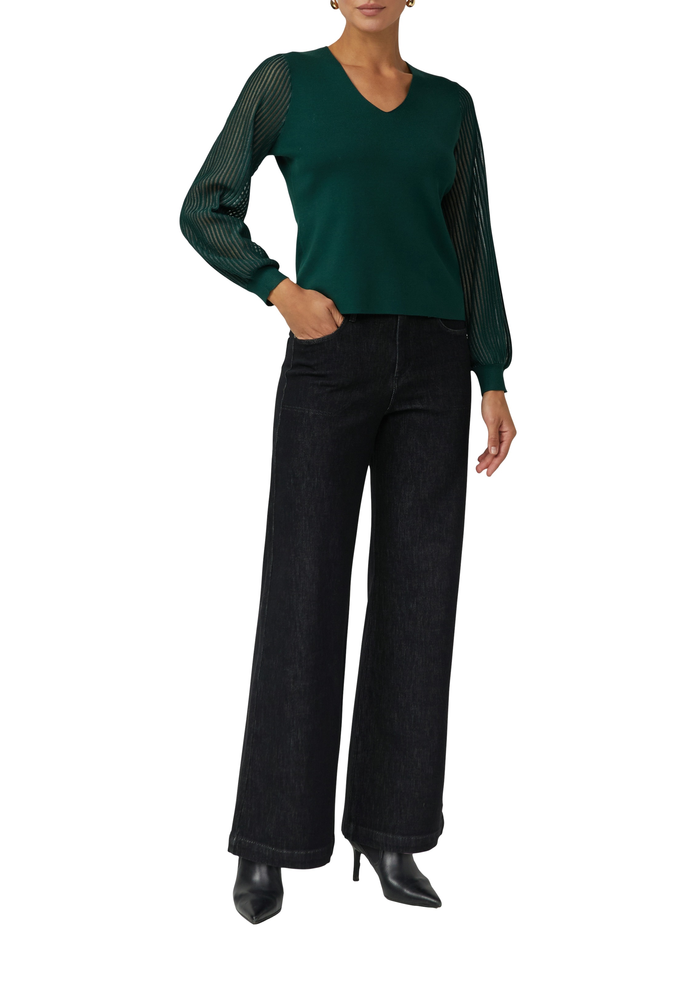 s.Oliver BLACK LABEL Strickpullover mit V-Ausschnitt günstig online kaufen