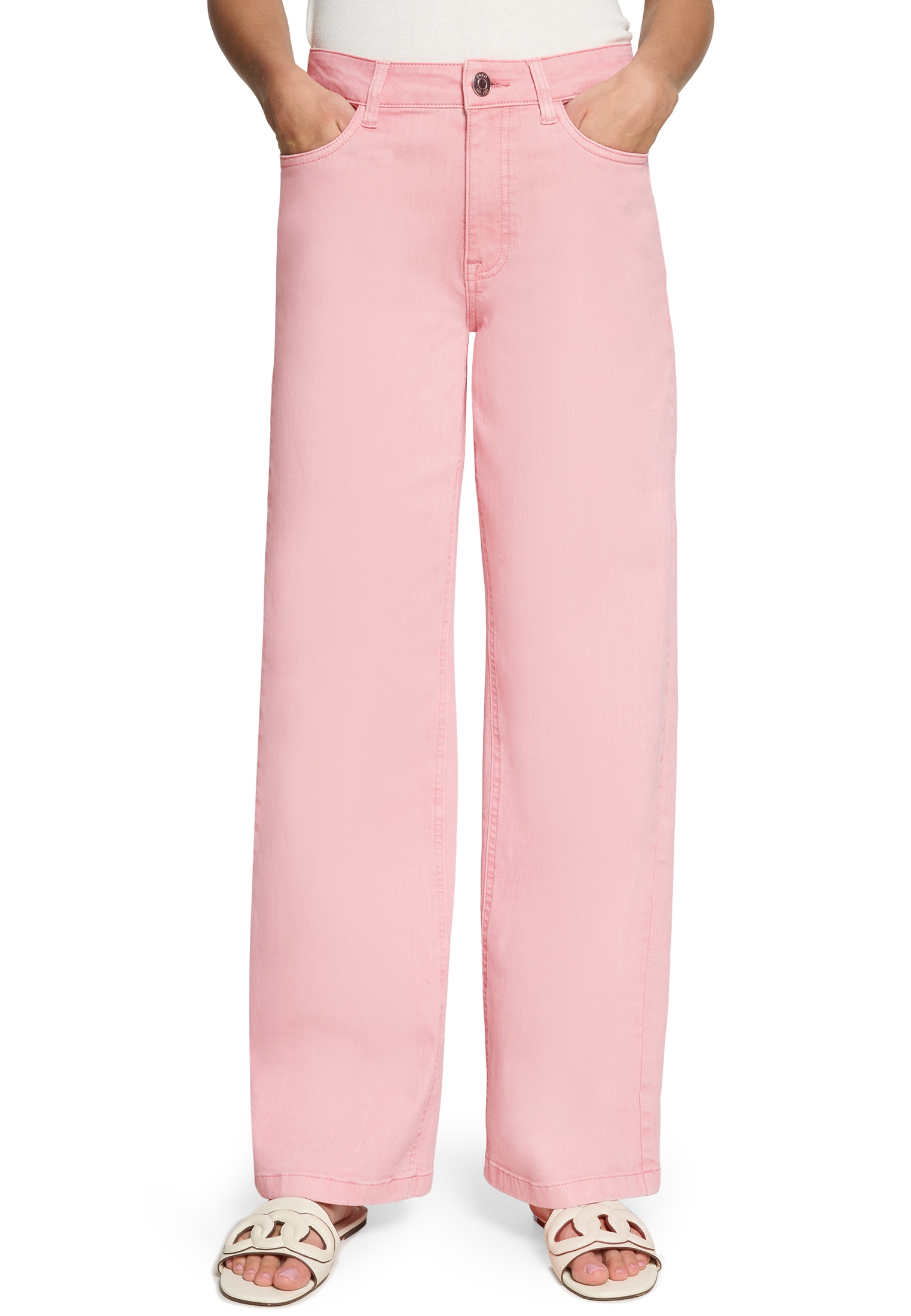 Zero Bequeme Jeans »Damen Jeans mit weitem Bein Style Witney 32 Inch«