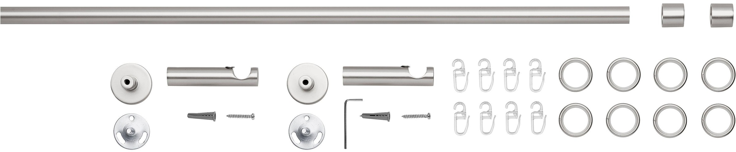 Good Life Gardinenstange "CAP" Ø 16 mm 1 läufig-läufig Fixmaß mit Ringen günstig online kaufen