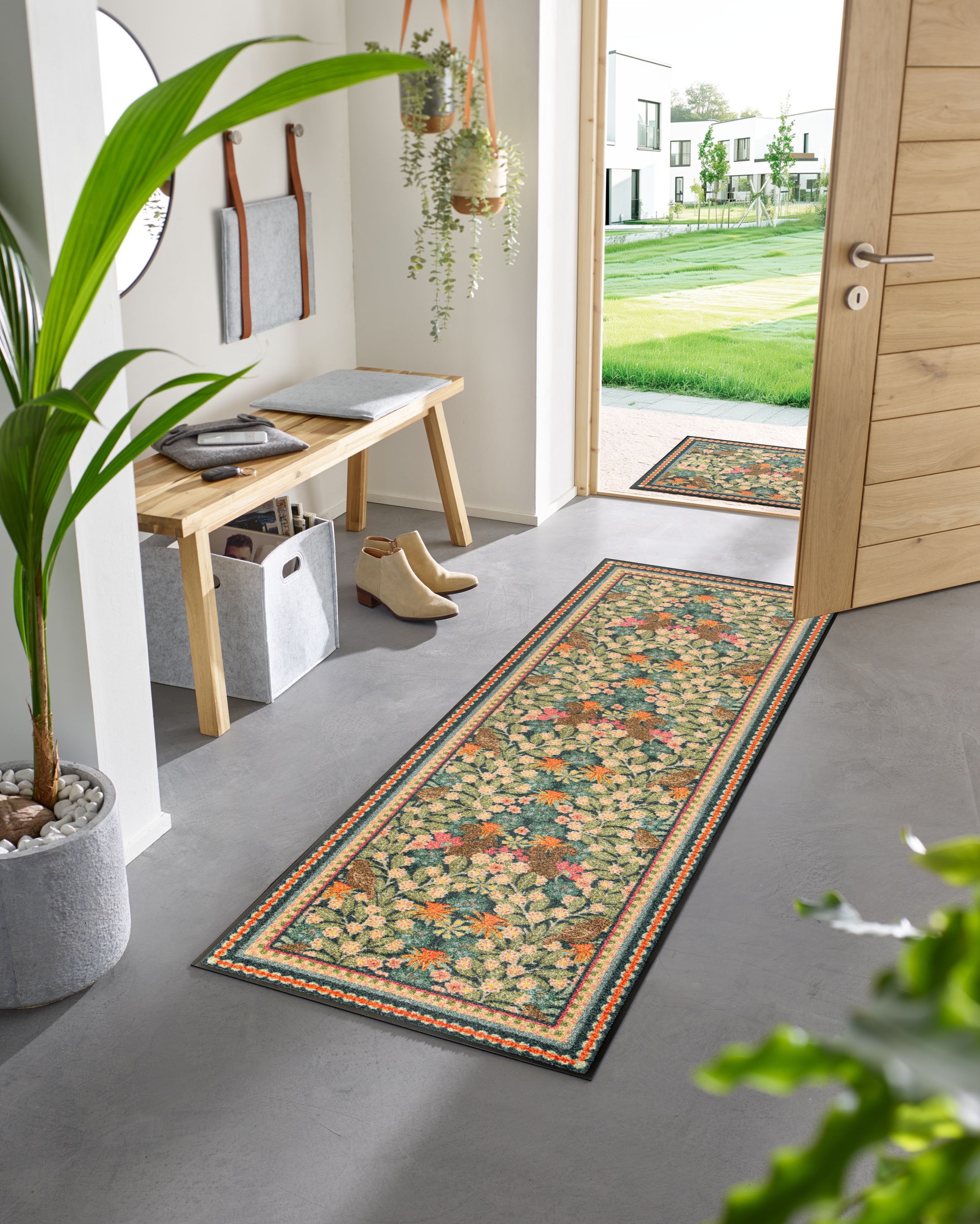 wash+dry by Kleen-Tex Fußmatte "Garden Luxe Blue" rechteckig 7 mm Höhe auch günstig online kaufen