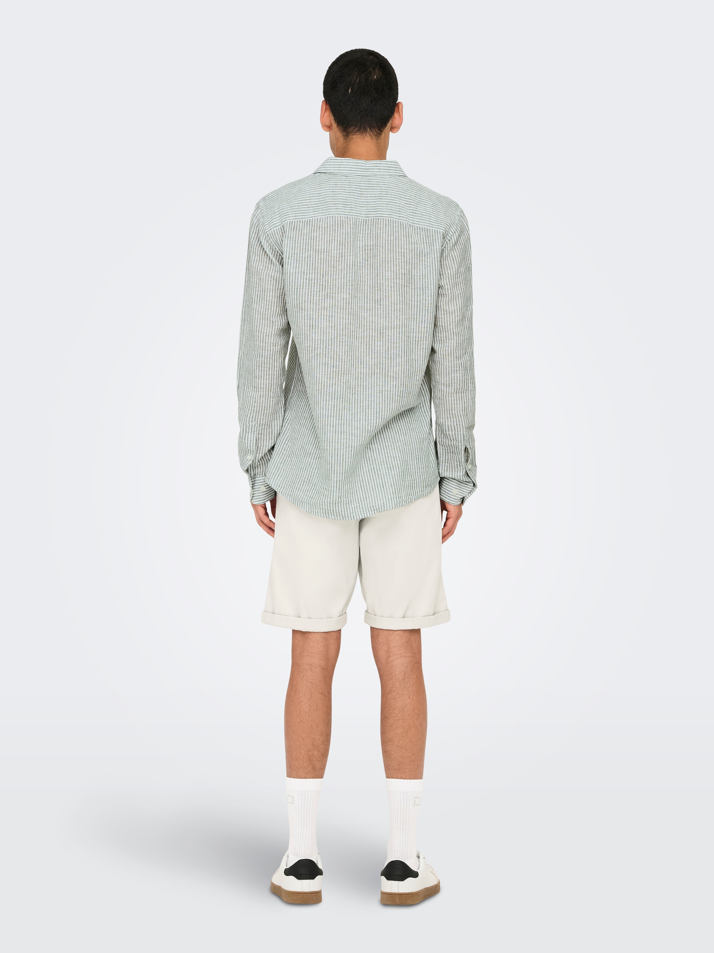 ONLY & SONS Kurzarmhemd »ONSCAIDEN LS STRIPE LINEN SHIRT 660 NOOS«