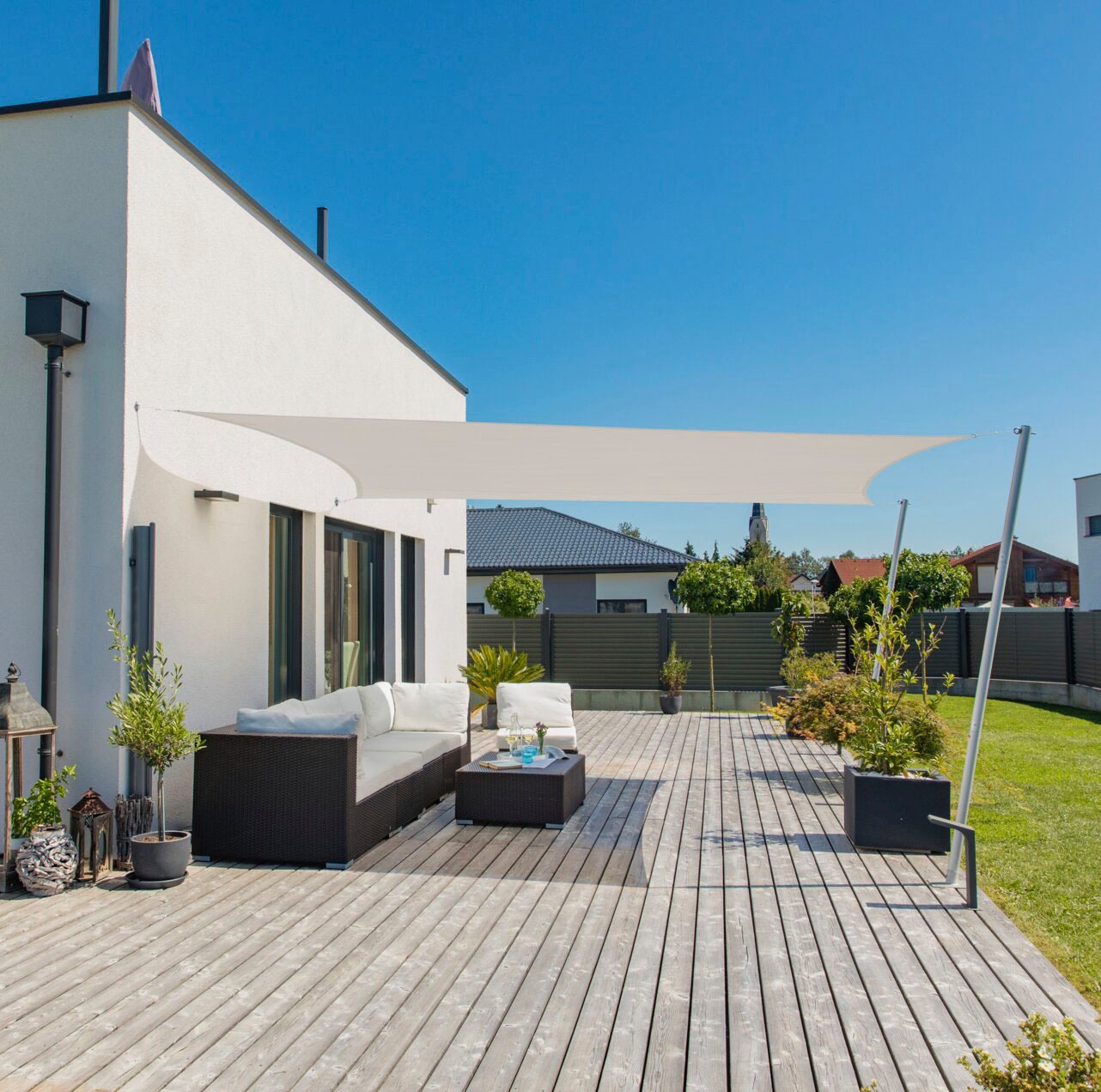 Windhager Sonnensegel »Cannes Rechteck«, 2x3m, grau
