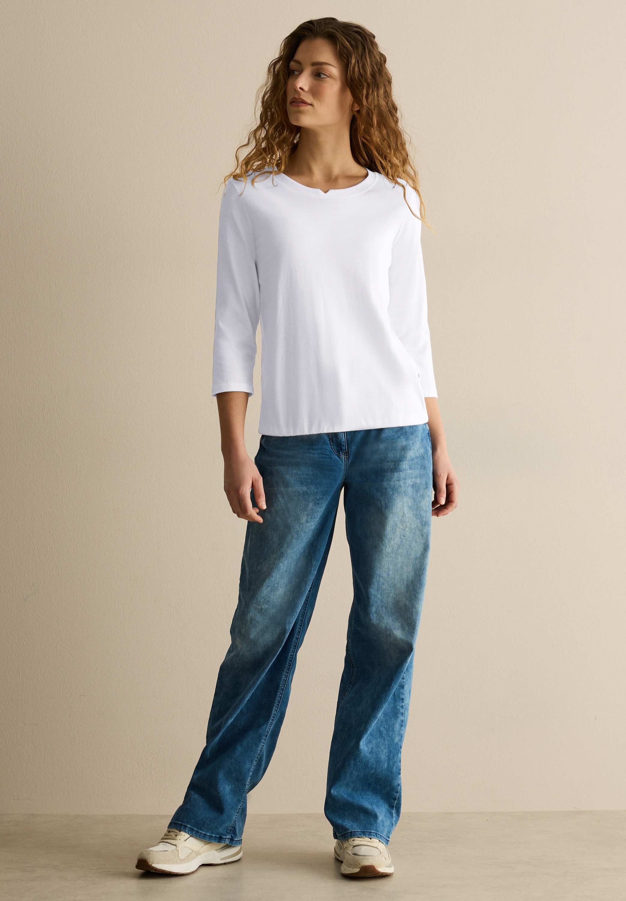 Cecil 3/4-Arm-Shirt, aus reiner Baumwolle