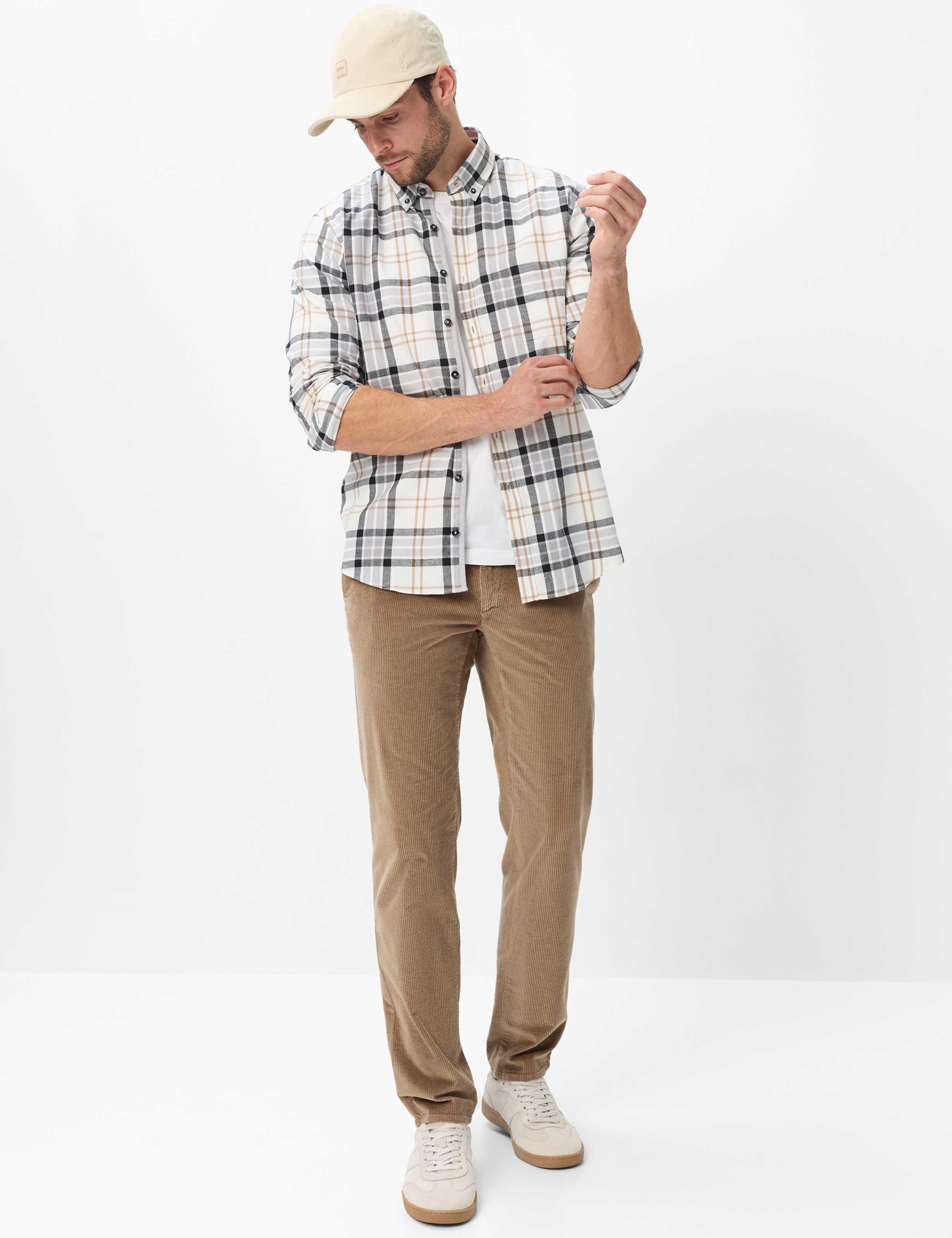 Brax Businesshemd »Style DANIEL« Karo: Flanellhemd aus reiner Baumwolle