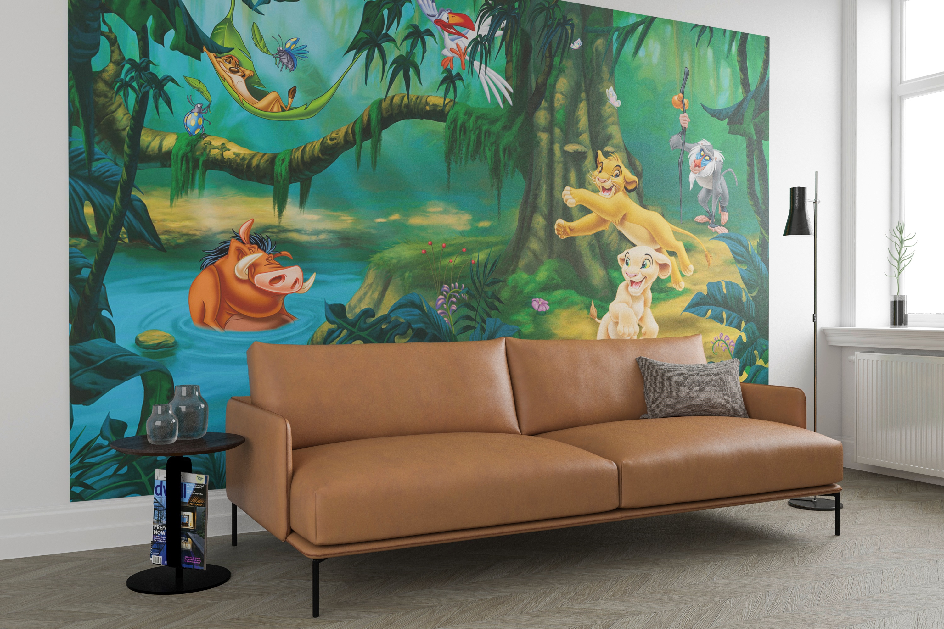 Komar Fototapete "Vlies Fototapete - Simba and Friends - Größe 368 x 248 cm" Motiv bedruckt glatt