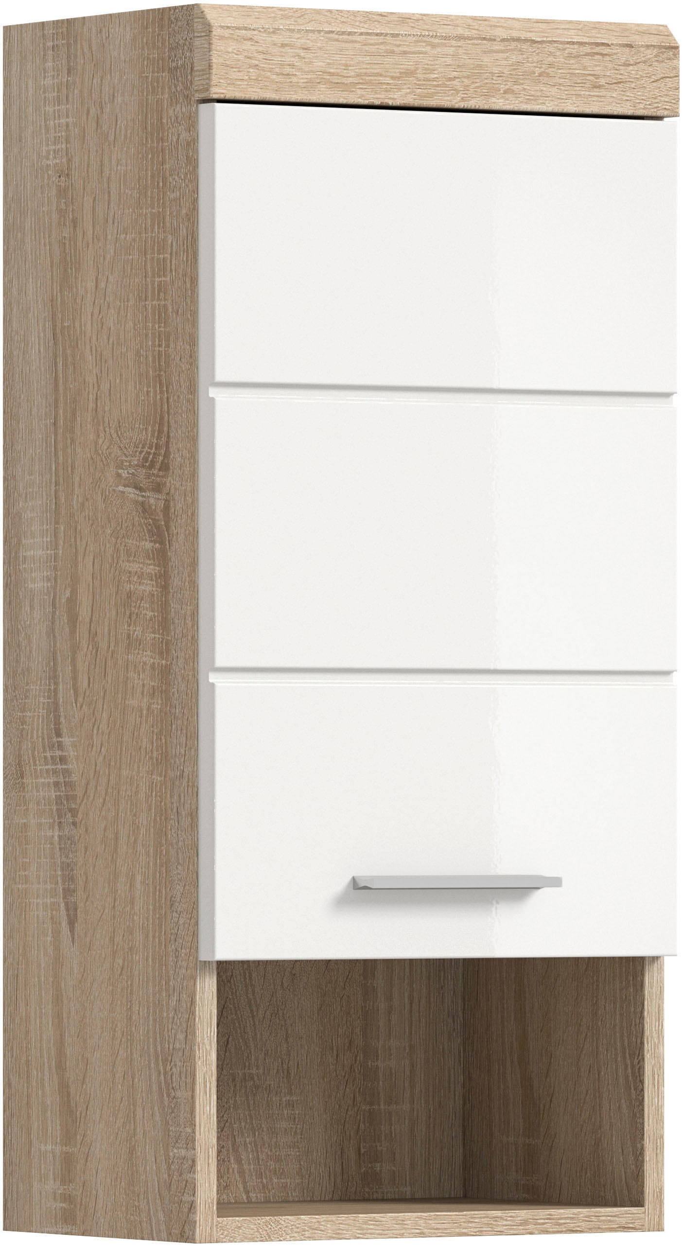 welltime Hängeschrank "SIENA, Breite 37cm, 1 Tür, 1 offenes Fächer, 1 Einlegeboden, MDF-Front" TOPSELLER, 1 Stk. tlg. in verschiedenen Farben erhältlich, Badmöbel, Badschrank, Schrank, Bad
