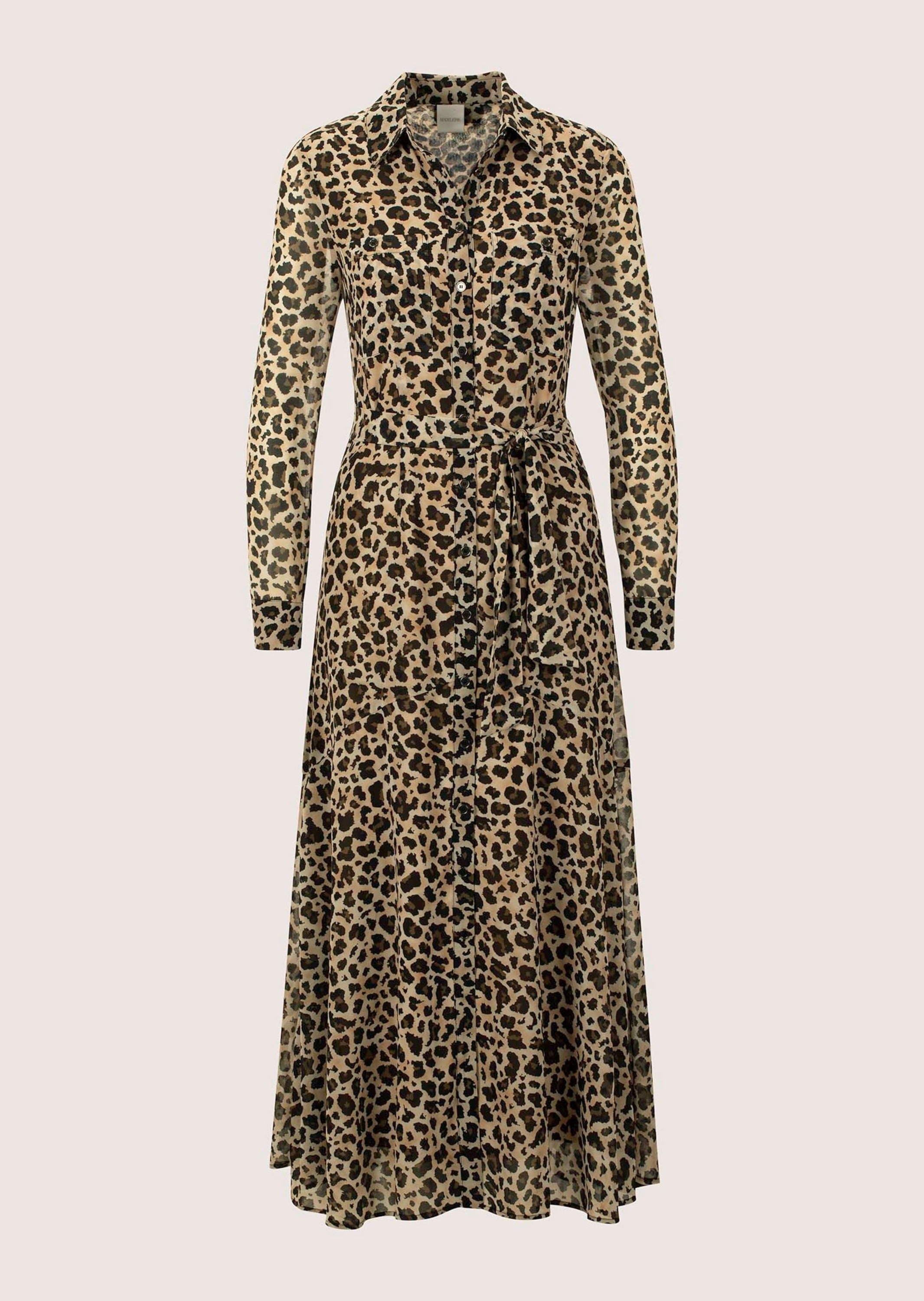MADELEINE Midikleid "Hemdblusenkleid Druckkleid mit Leo-Muster" Brusttasche günstig online kaufen