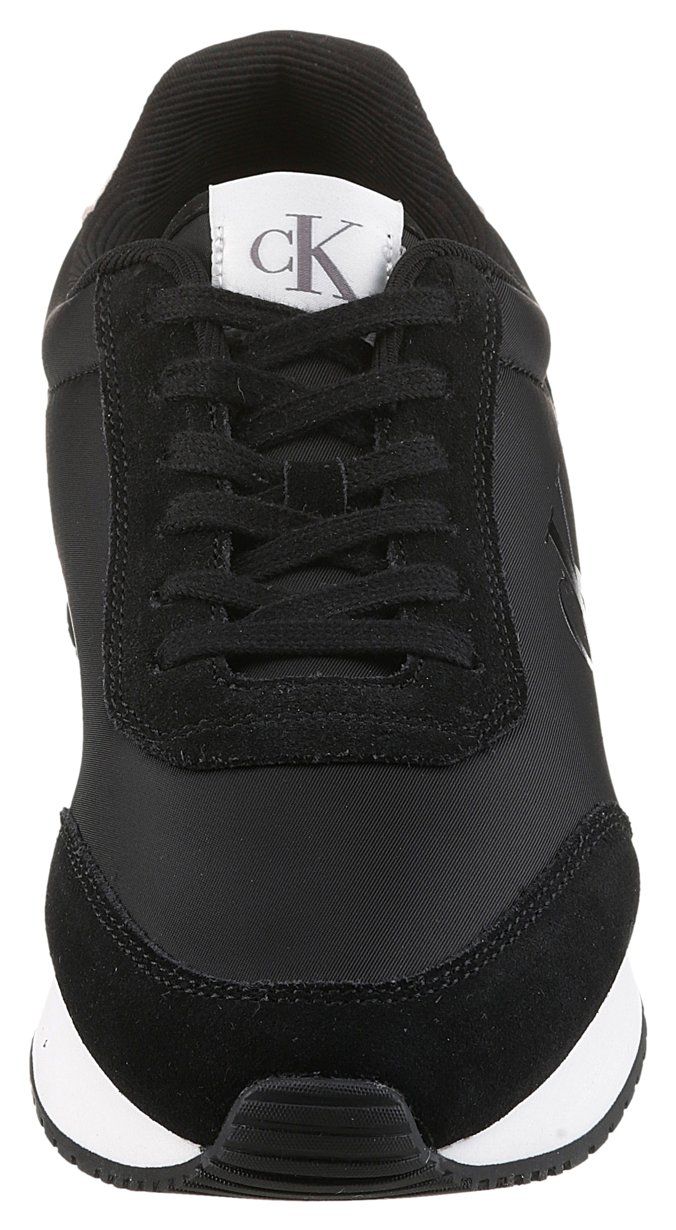 Calvin Klein Jeans Plateausneaker »RETRO RUNNER ICONIC SNK«, Freizeitschuh, Schnürschuh, Halbschuh mit seitlichem CK-Logo