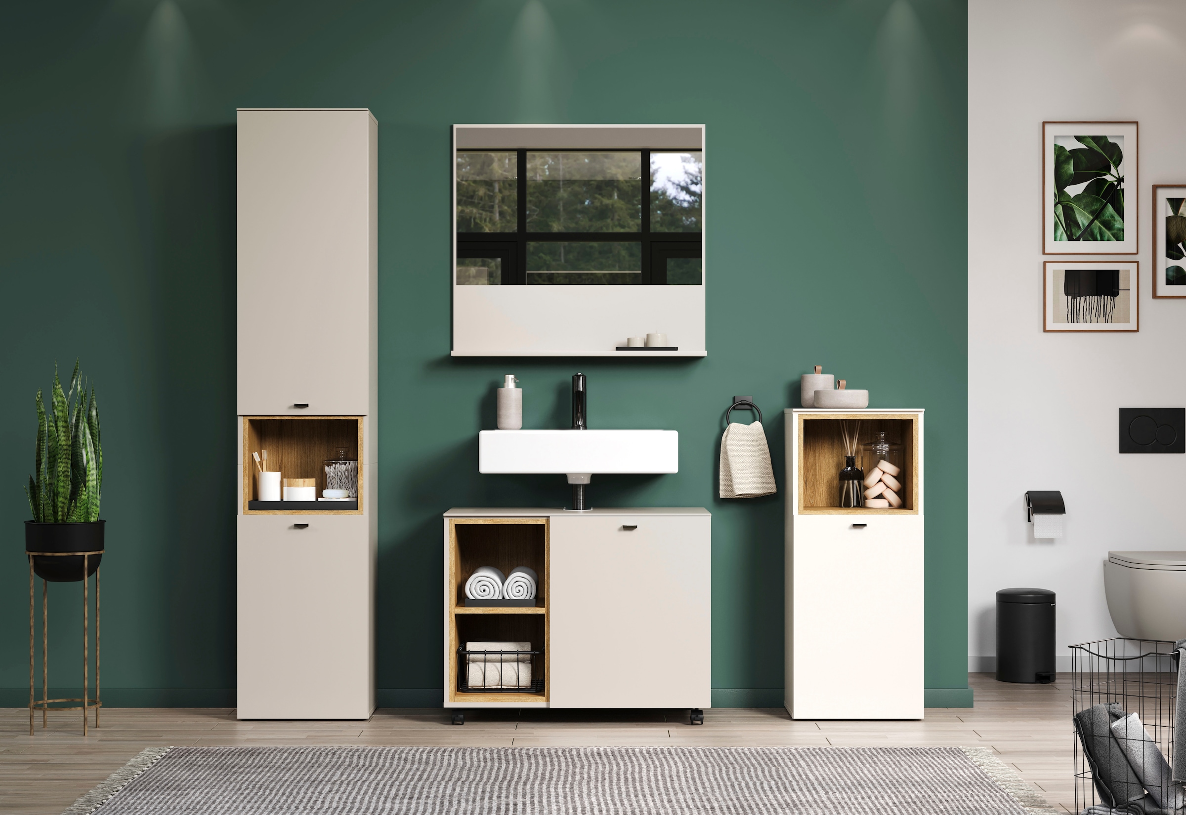 welltime Unterschrank »San Pedro« 1 Stk. tlg. Standschrank mit Soft-Close Funktion - (B/T/H) 40/31/95 cm