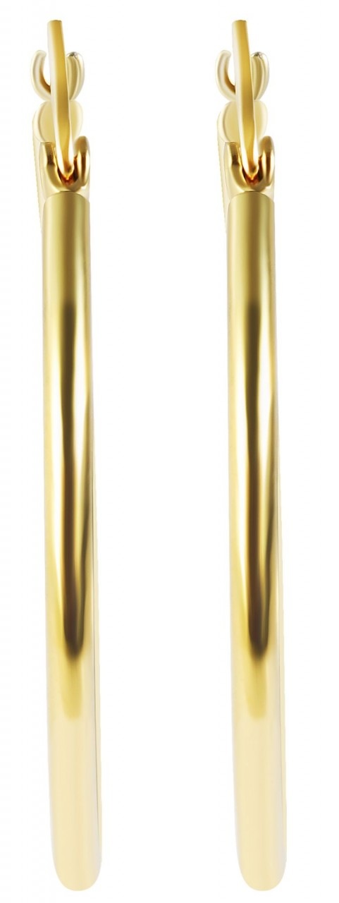 Paar Creolen ADELIA´S "Damen Creolen aus poliertem Edelstahl", gold, Ohrringe, Damen, Damen, Edelstahl 6