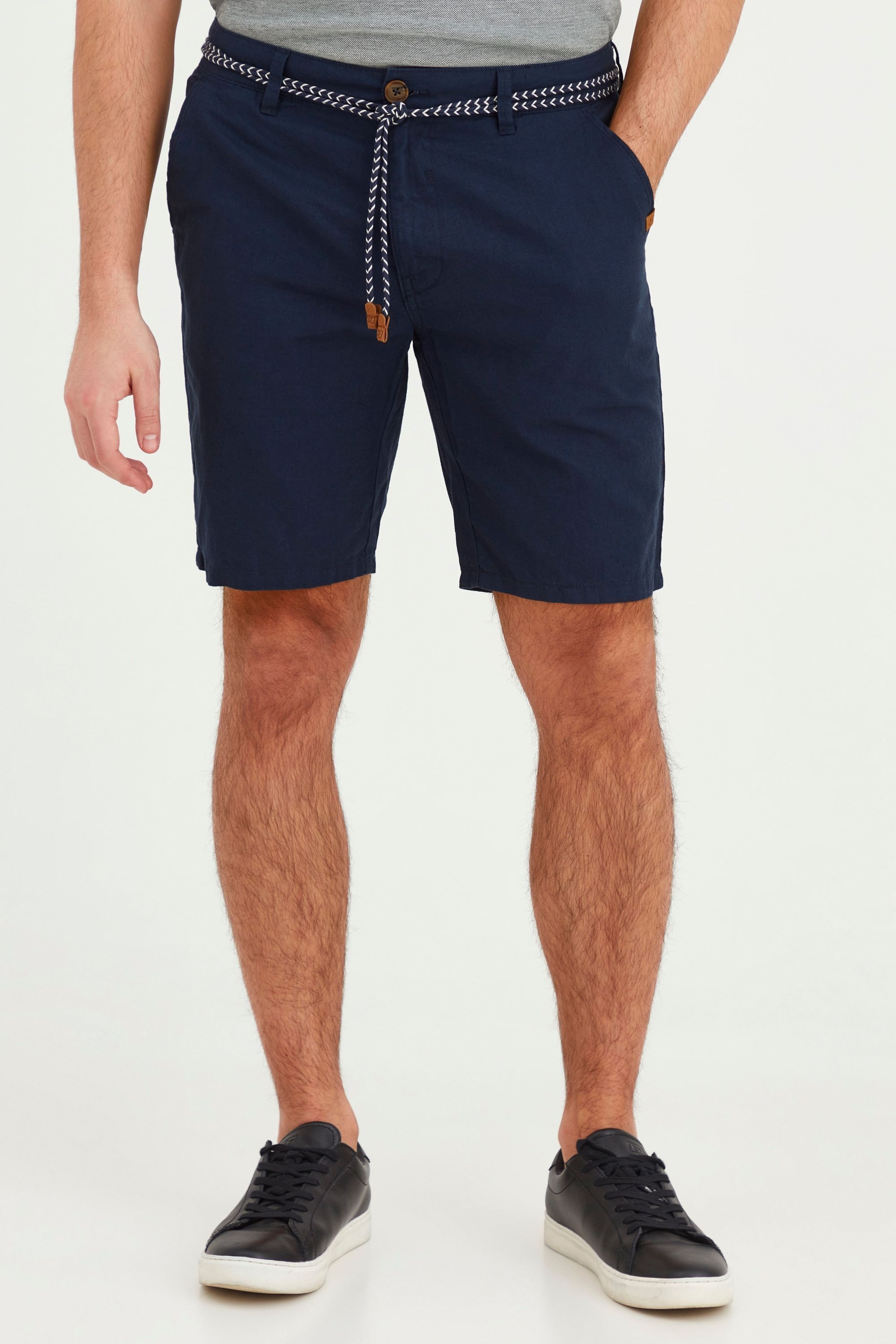 Blend Leinenhose "BHMennok" Leinenmix-Shorts mit Stoff Gürtel günstig online kaufen