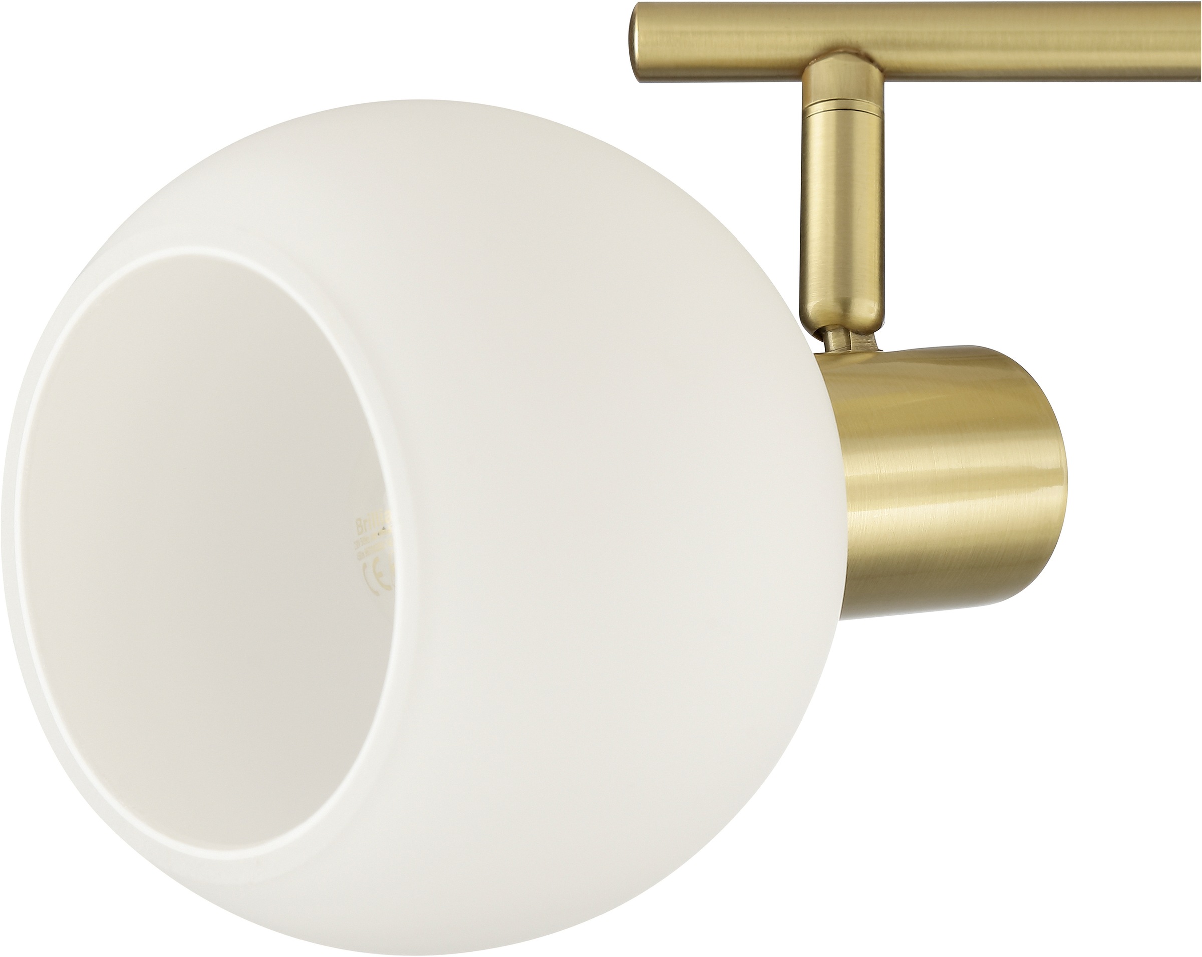 Brilliant Deckenstrahler »Cony« E14 1 Stk. 2x E14 Fassung, 48 x 21 x 12 cm, Metall/Glas, messingfarben/opalweiß