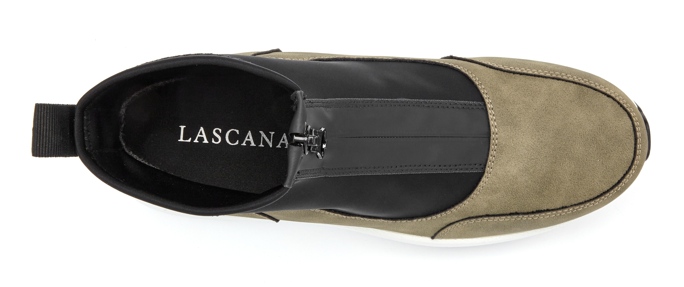 LASCANA Stiefelette »Sneaker, Keilstiefelette, Freizeitschuh«  NEU mit innenliegendem Keilabsatz und Frontreißverschluss VEGAN