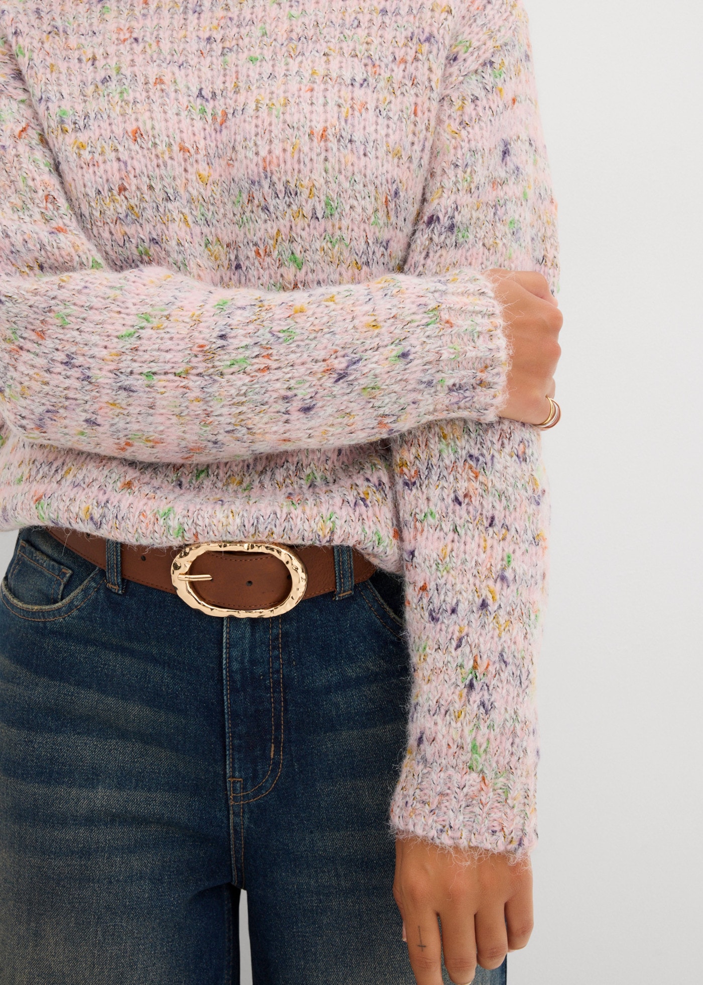 bonprix Strickpullover mit Rundhalsausschnitt, in Oversize-Passform, im Casual-Stil