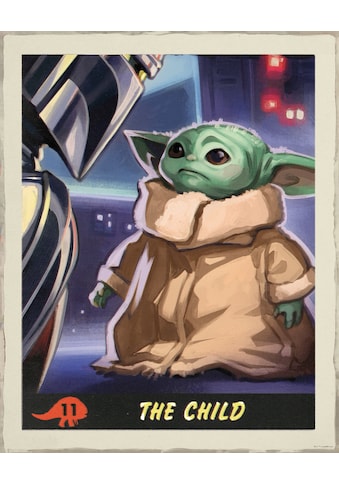 Wandbild »Mandalorian The Child Trading Card«, Disney-Star Wars, (1 St.)