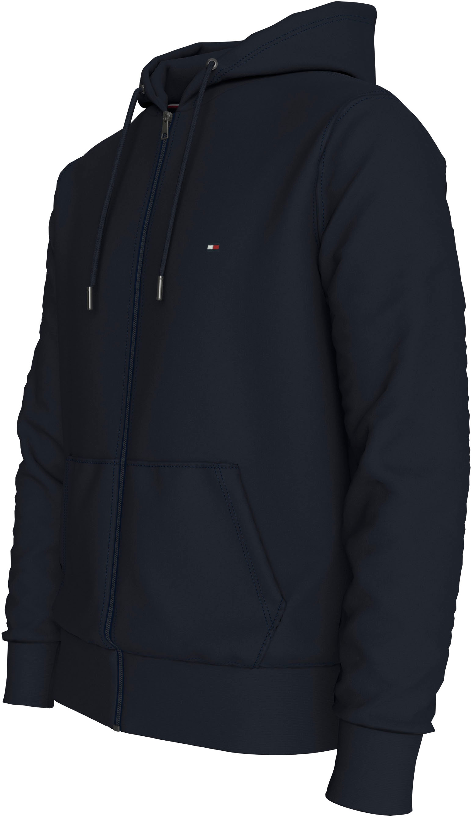 Tommy Hilfiger Big & Tall Sweatjacke »BT-IM NA FLAG LOGO ZP THRU HDY-B«, Große Größen mit Logostickerei