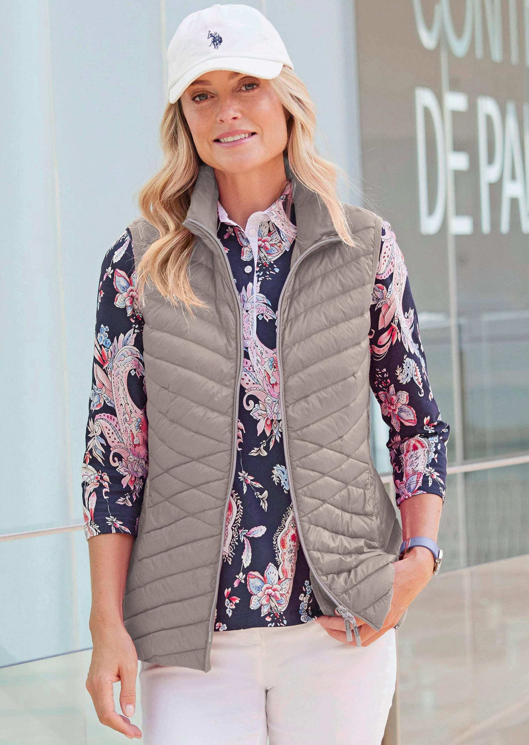 GOLDNER Kurzweste »Weste Damen mit Stehkragen und leichter Steppung«
