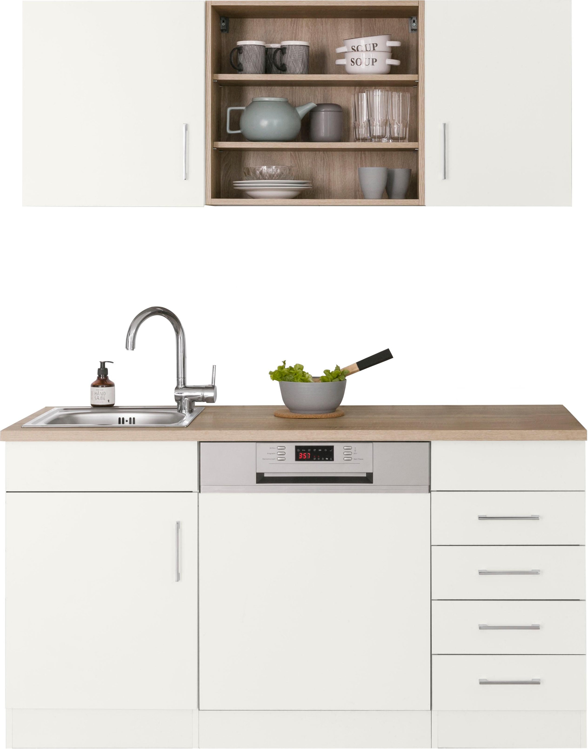 HELD MÖBEL Pantryküche »Mali«, Breite 150 cm, mit E-Geräten