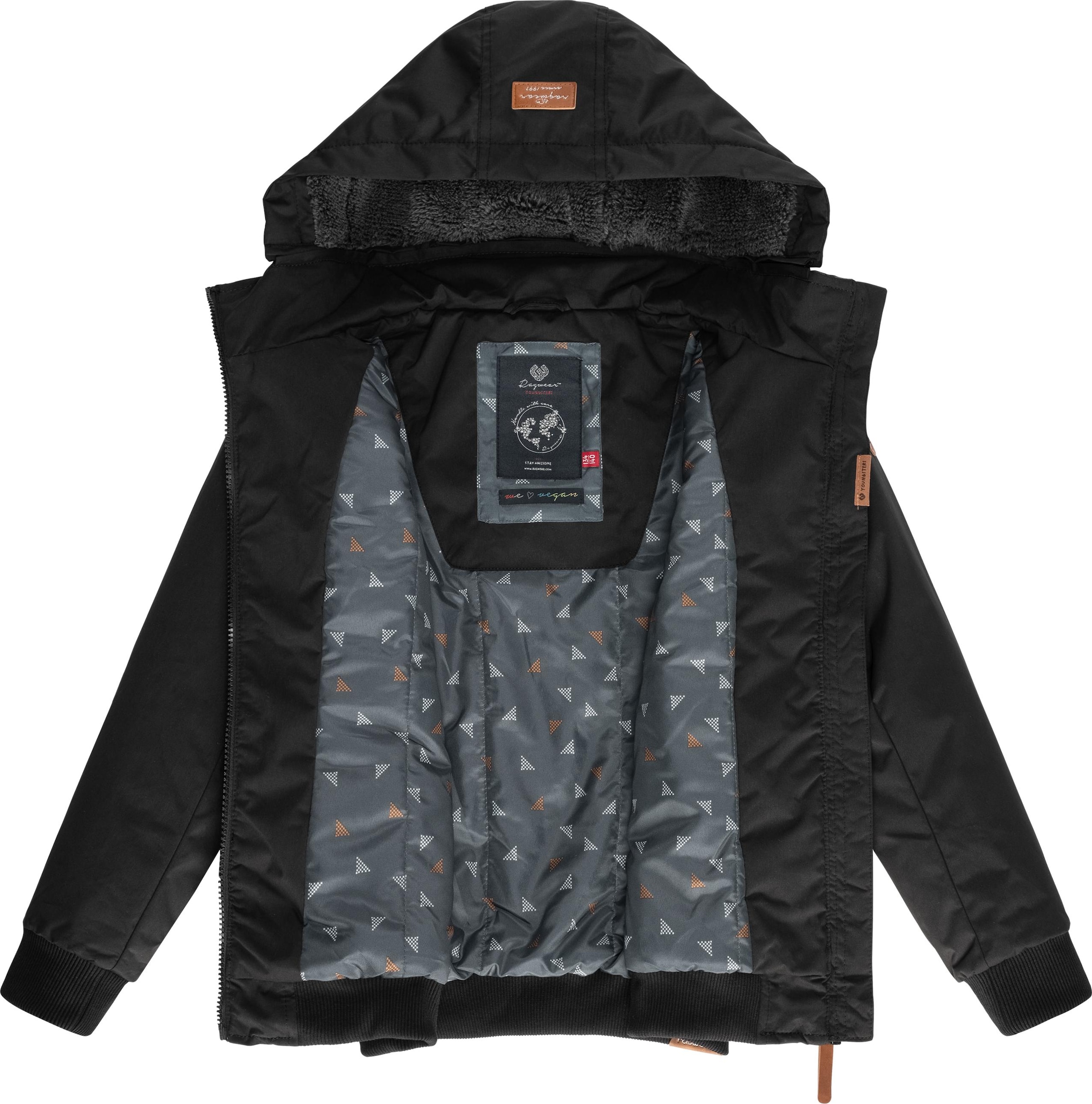 Ragwear Winterjacke »Alja«, mit Kapuze, wasserdichte Winter Outdoorjacke mit abnehmbarer Kapuze