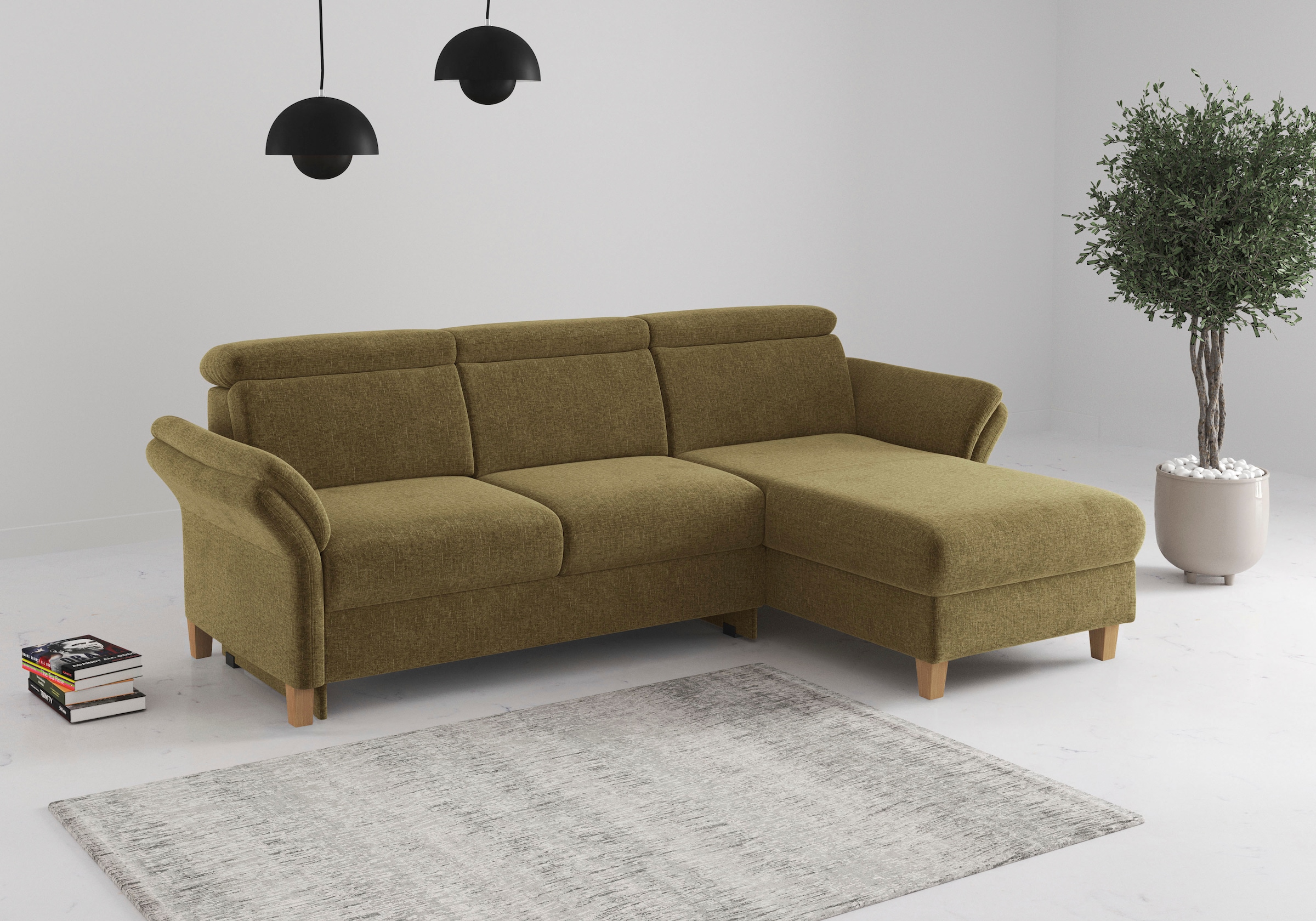 OTTO home Ecksofa "Glendale, L-Form" inkl. Kopfteilverstellung, wahlweise mit Vorziehsitz und Bettkasten