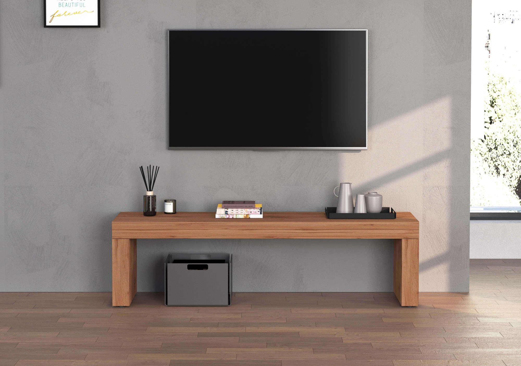 INOSIGN TV-Brücke »CHRONOS Breite 180 cm, mit eine 10 cm dicken stabilen folding Platte«, (1 St.), TV-Board, Medienbrücke, TV-Aufsatz 'Made in Italy'