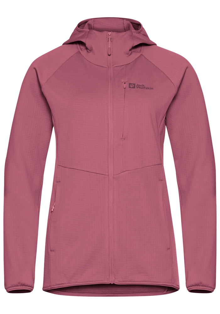 Jack Wolfskin Fleecejacke »KOLBENBERG HOODED FZ W«, mit Kapuze
