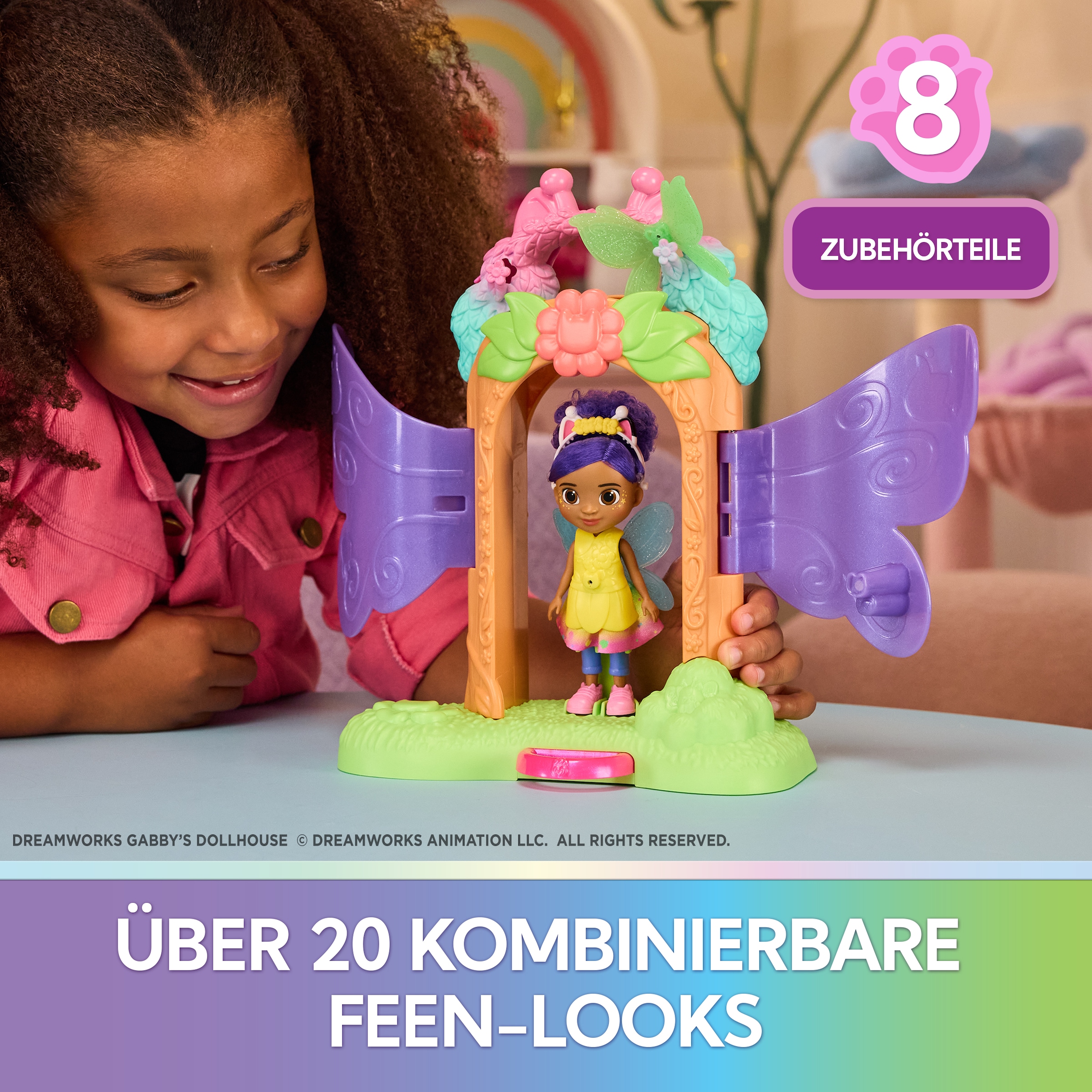 Spin Master Spielwelt »Gabby's Dollhouse - Fairylandia - Magisches Feen-Verwandlung Spielset«
