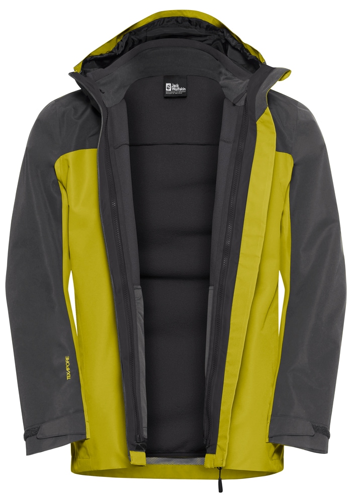 Jack Wolfskin 3-in-1-Funktionsjacke »TAUBENBERG 3IN1 JKT M« mit Kapuze 3in1, wasserdicht, winddicht, Übergangsjacke